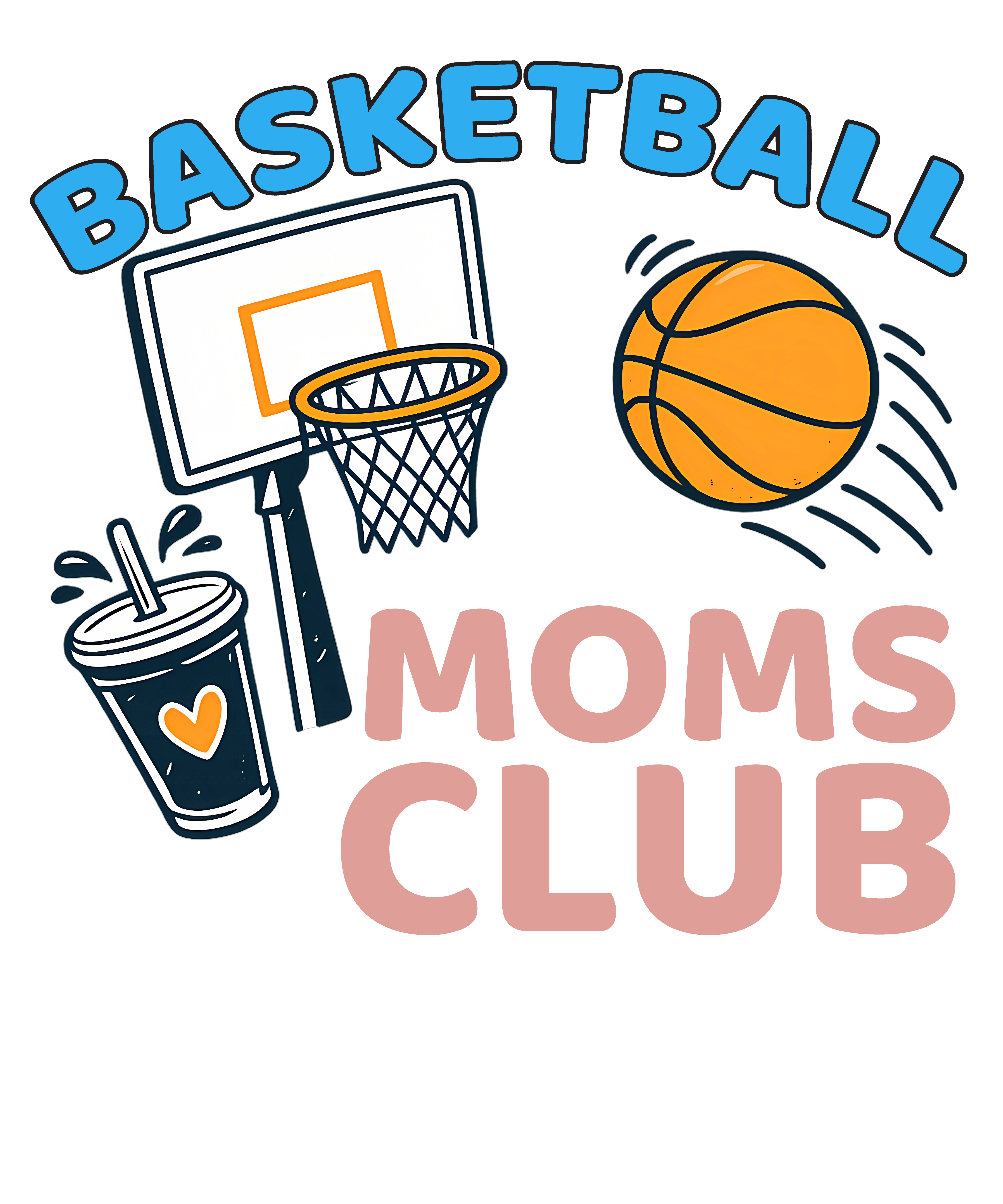 Basketball Moms Club DTF Transfer