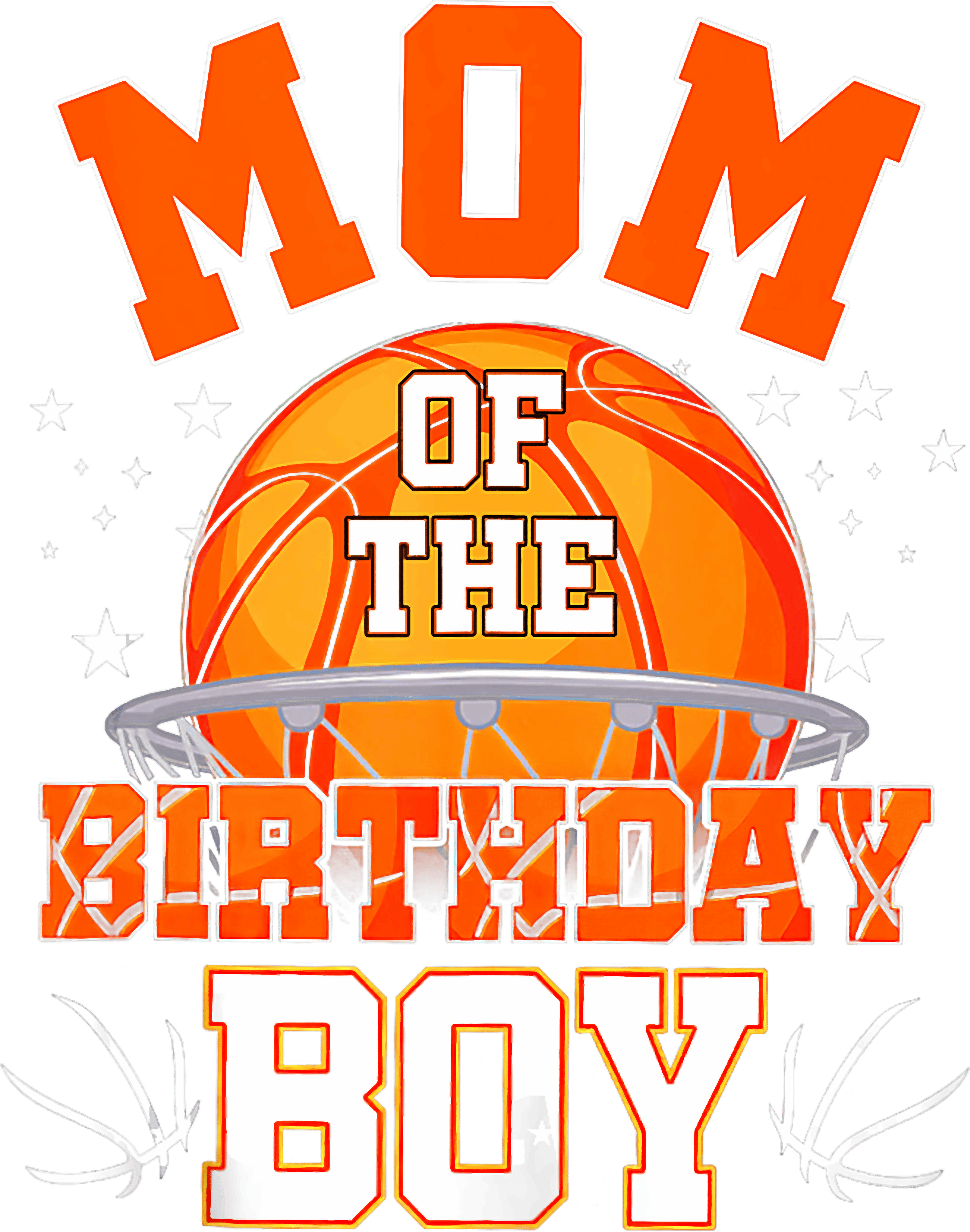 Mom Of The Birthday Boy Basketball DTF Transfer