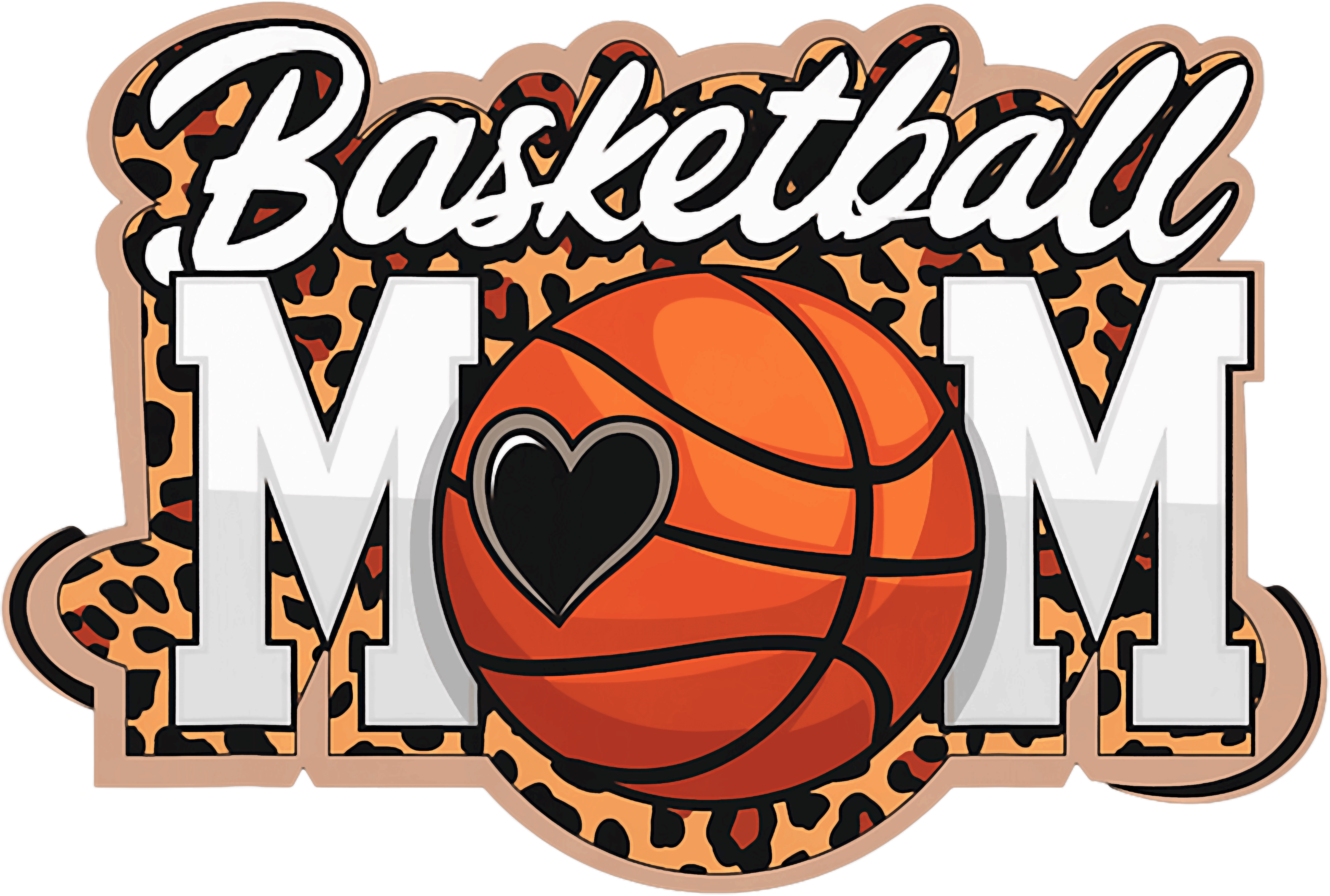 Basketball Mom Leopard Print DTF Transfer