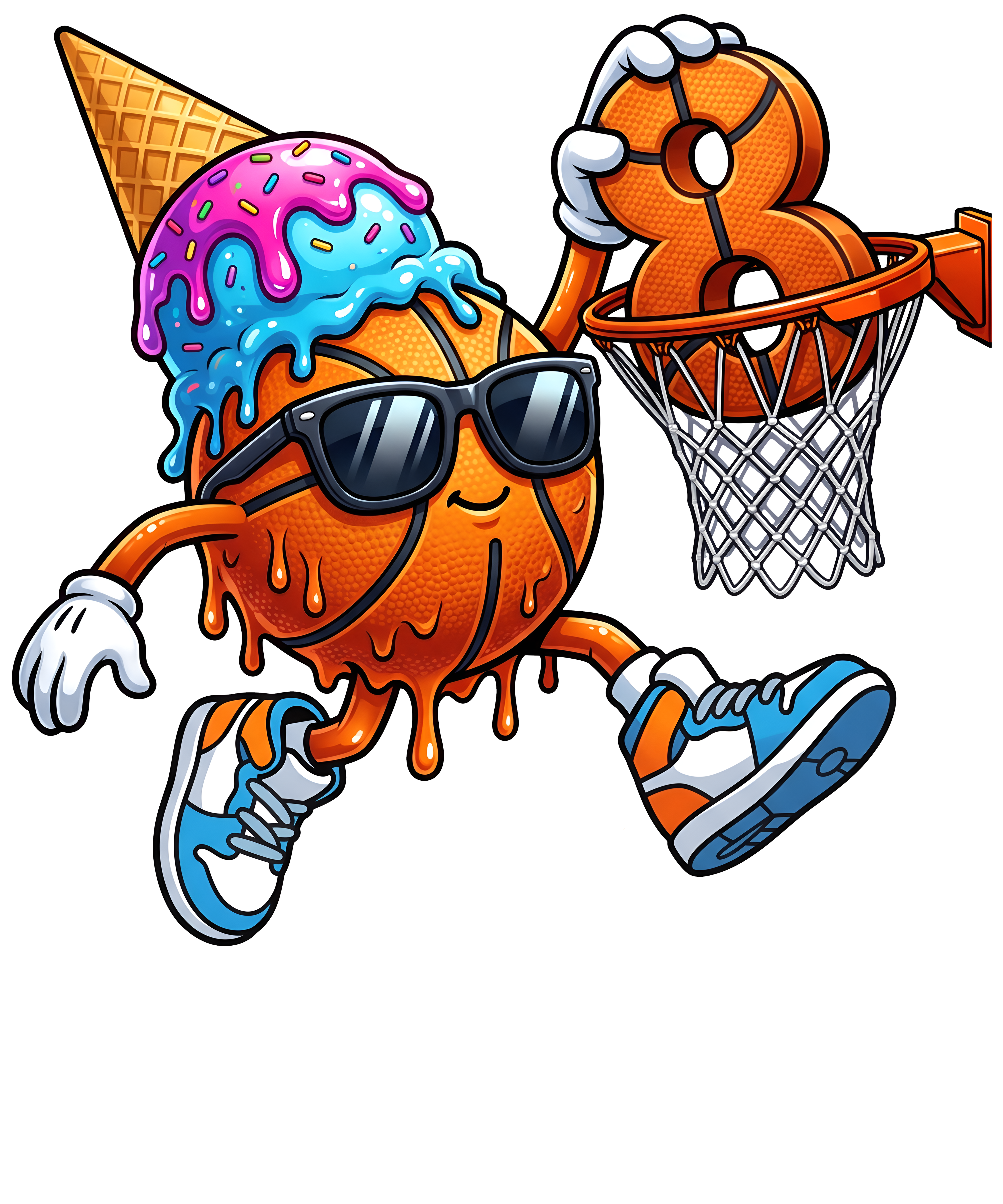 Cool Basketball Character DTF Transfer