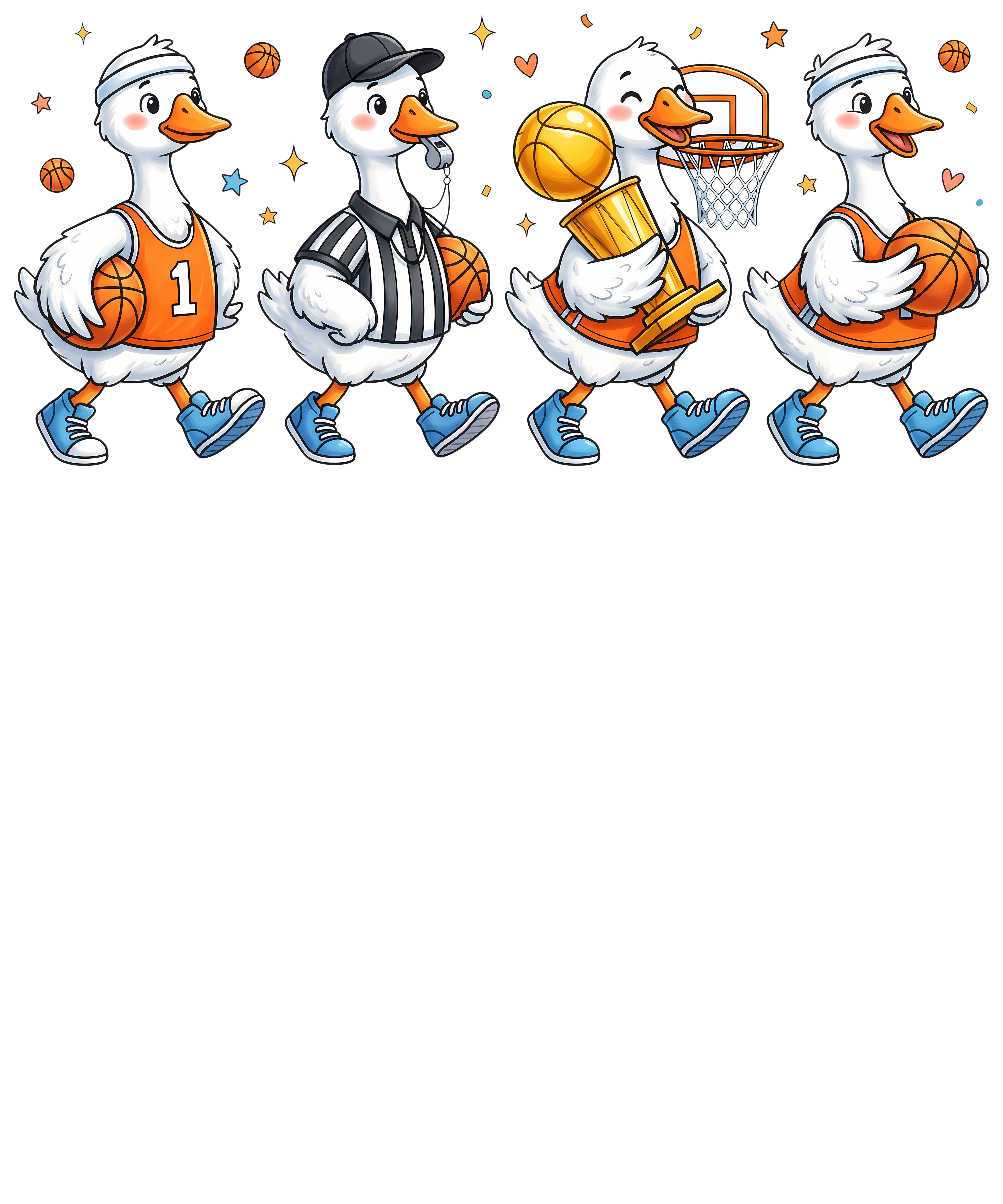 Basketball Duck Team DTF Transfer