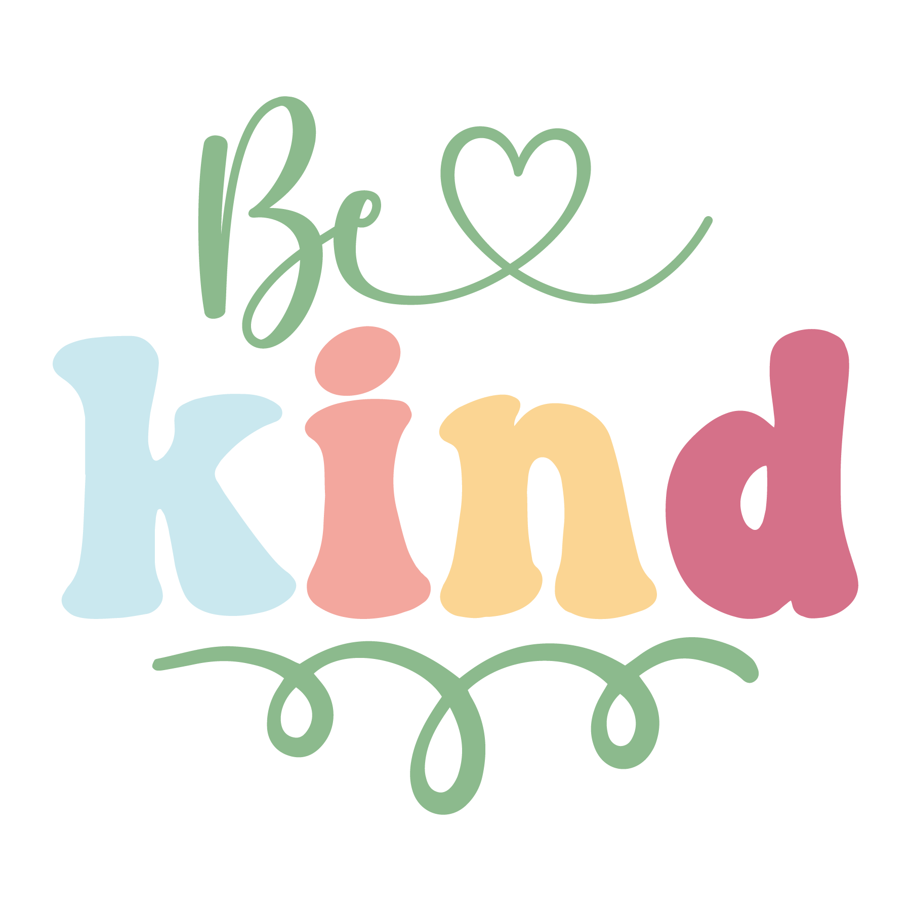 Be Kind Green DTF Transfer