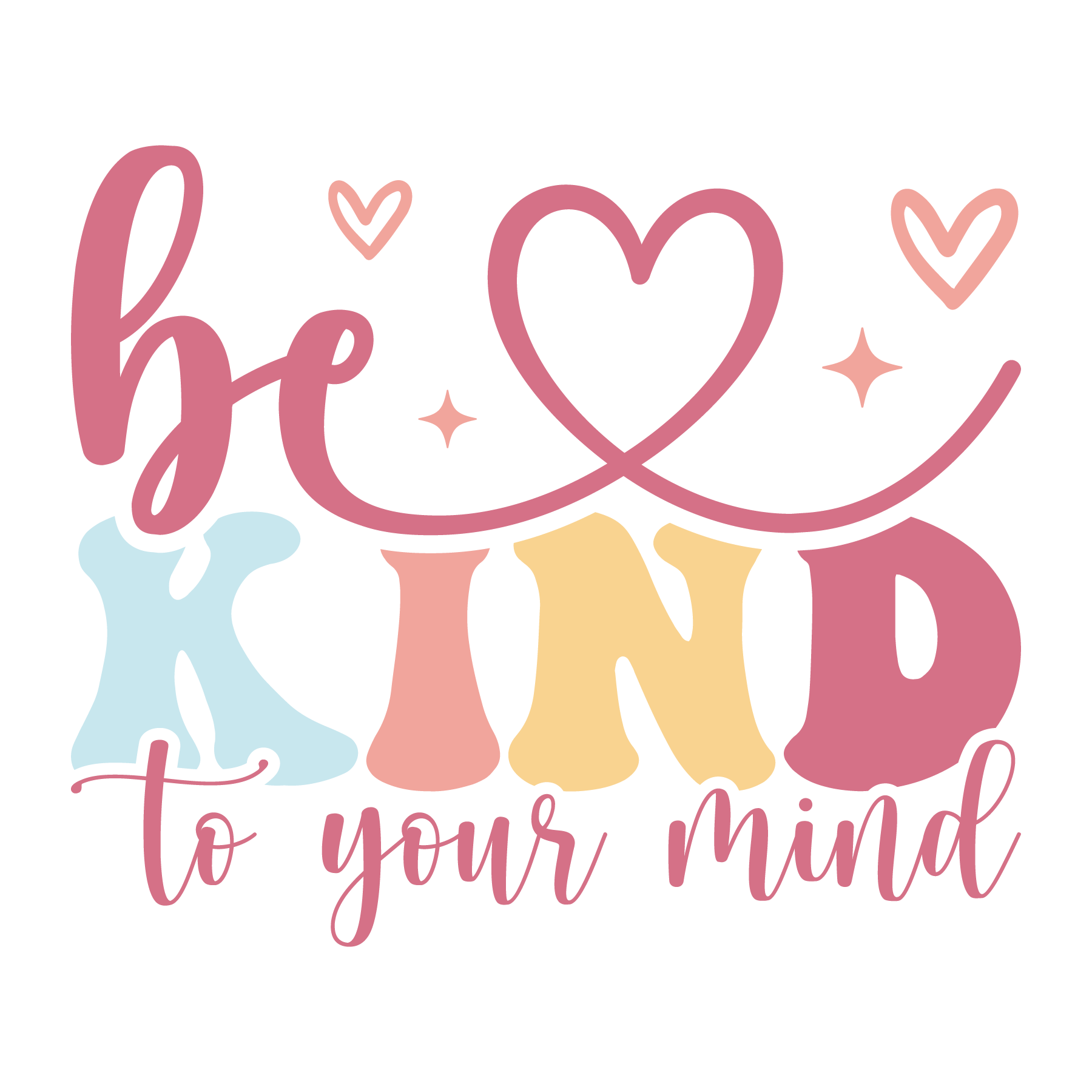 Be Kind To Your Mind DTF Transfer
