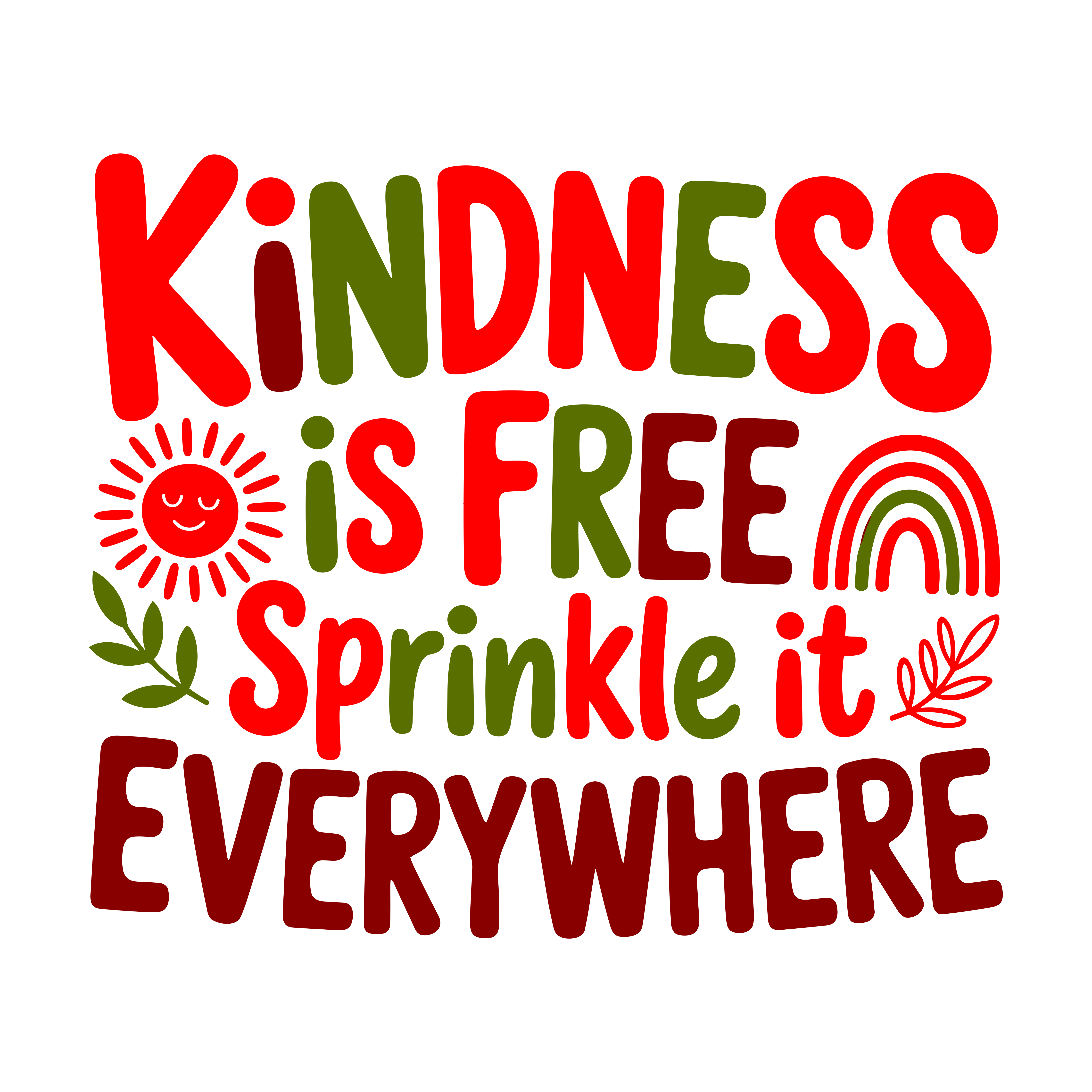 Kindness Is Free Everywhere DTF Transfer