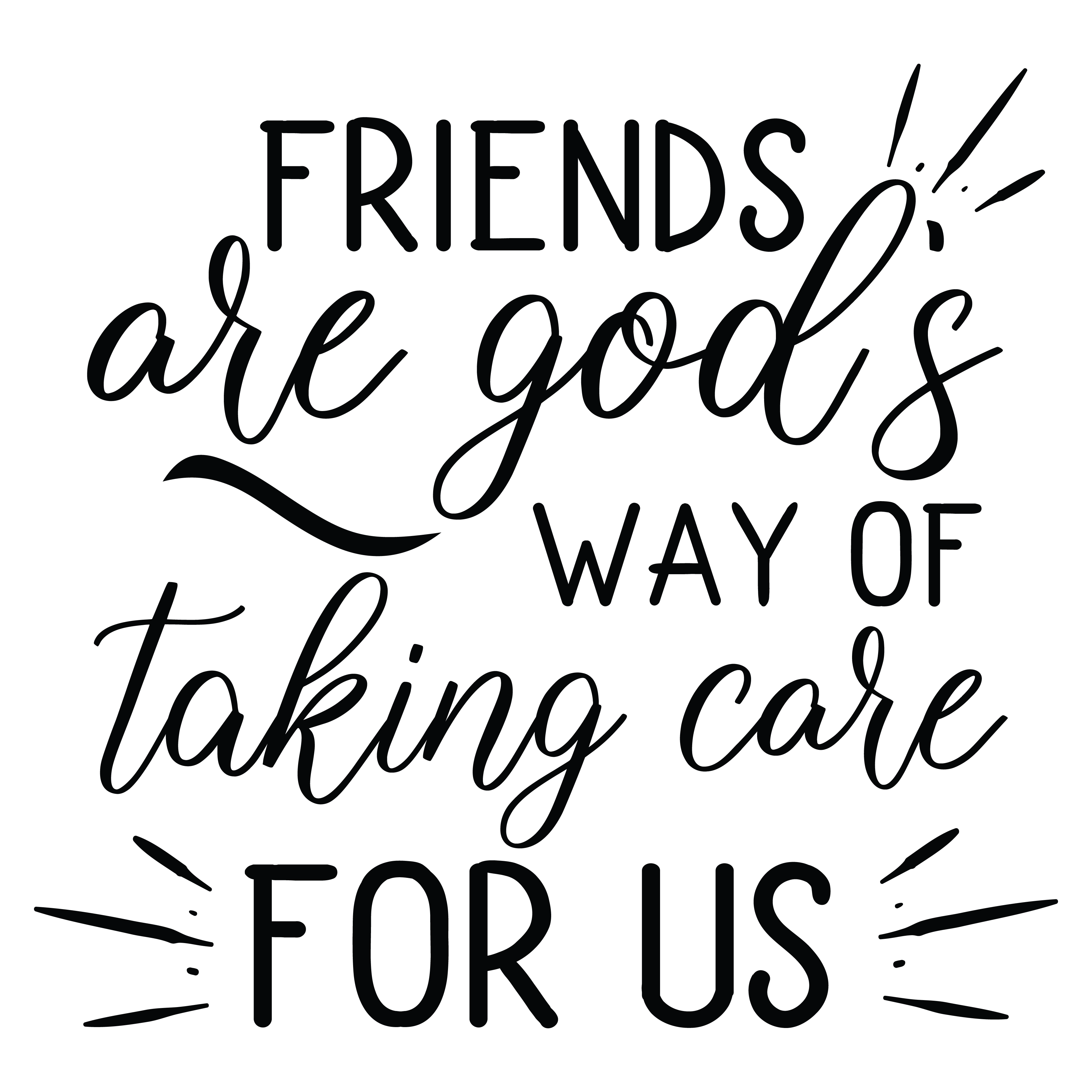 Friends Care Quote DTF Transfer