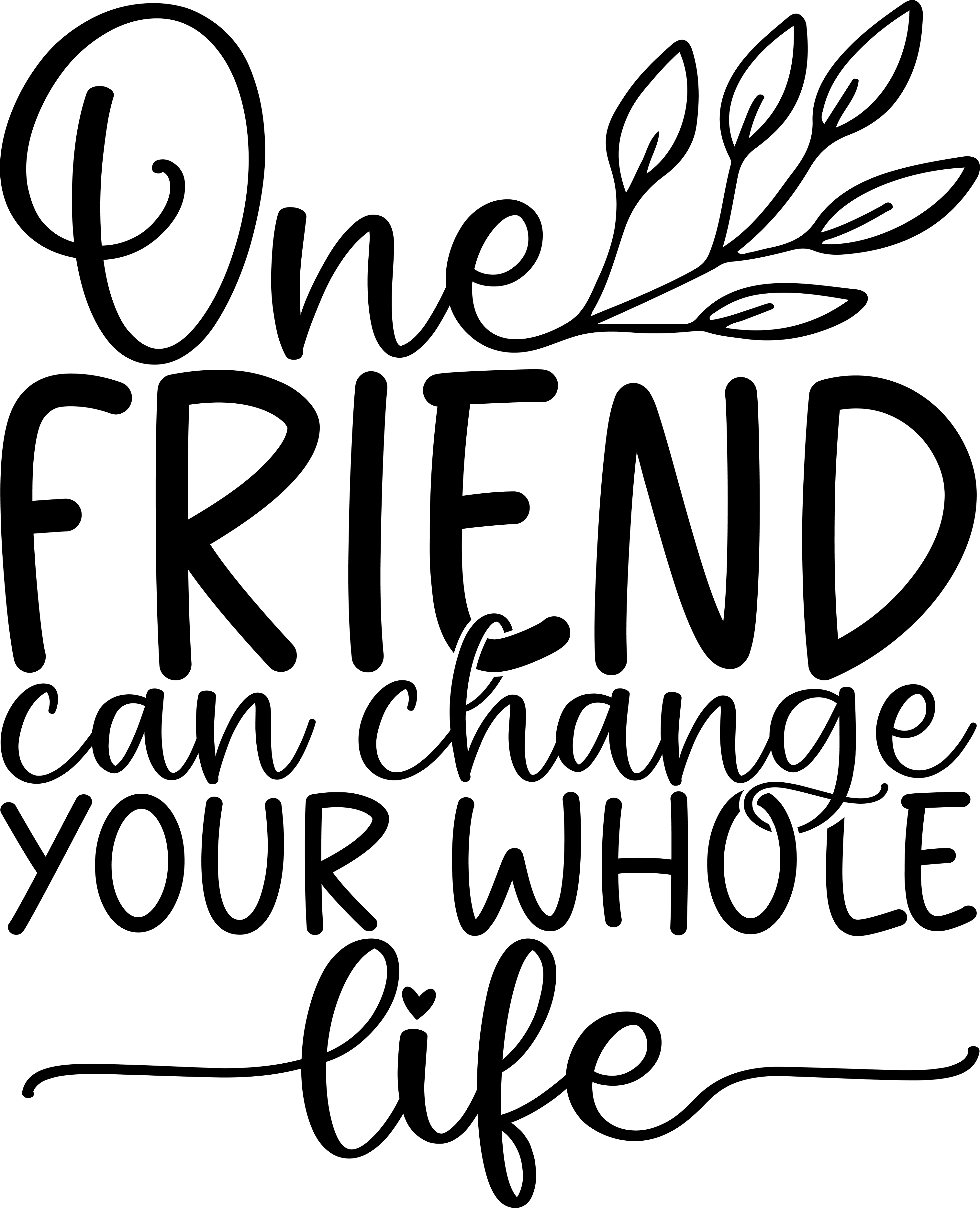 Friendship Together Quote DTF Transfer