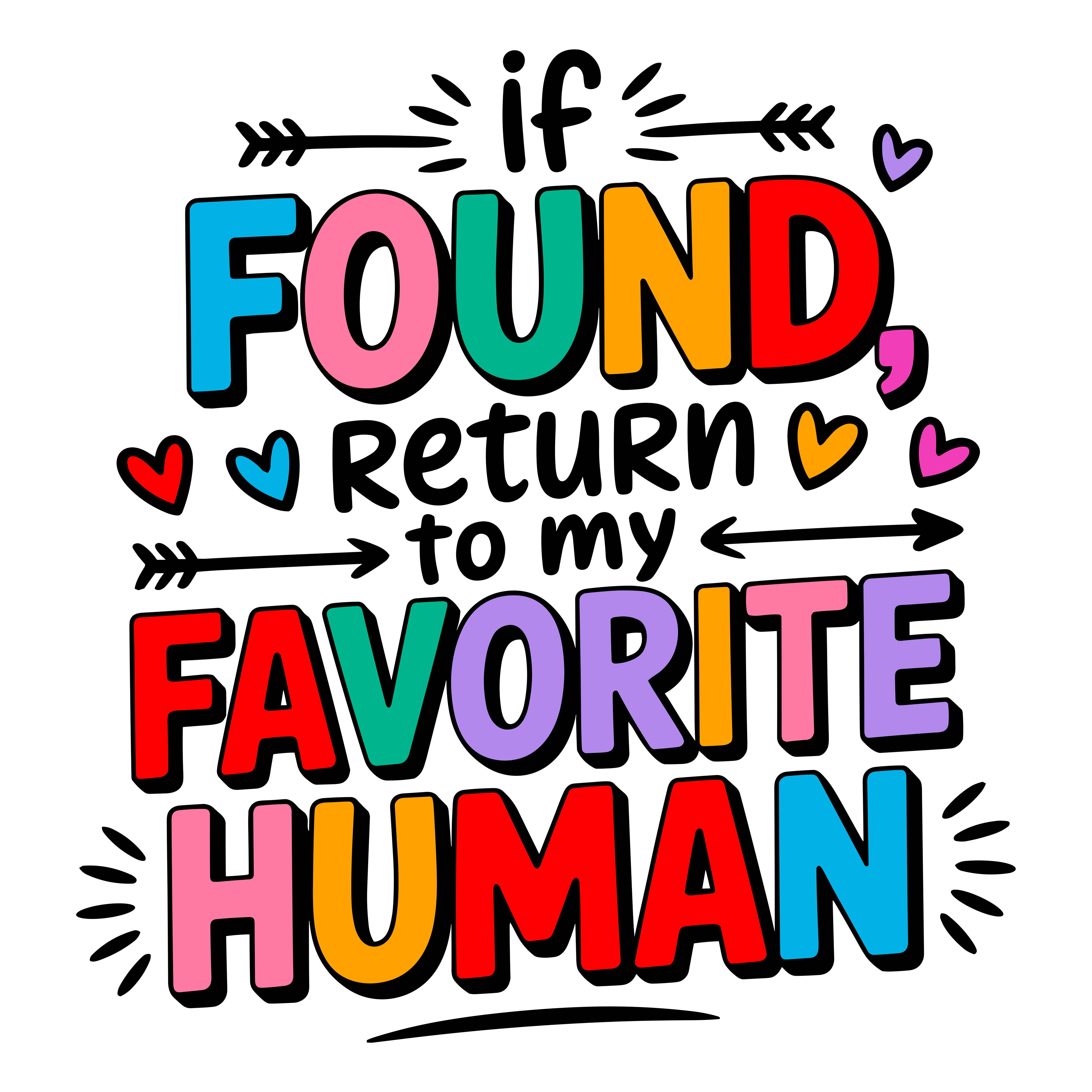 My Favorite Human DTF Transfer