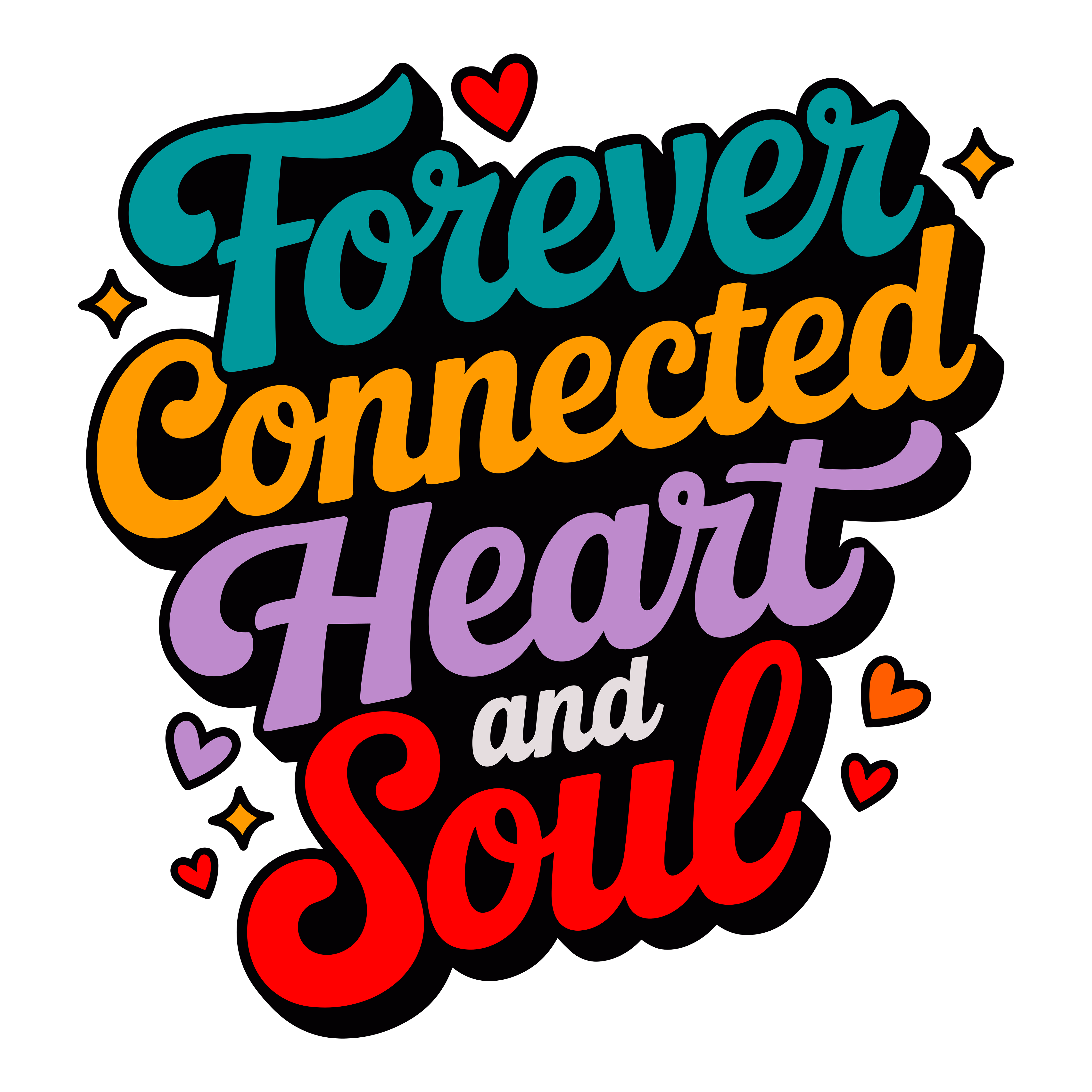 Forever Connected Heart And Soul DTF Transfer