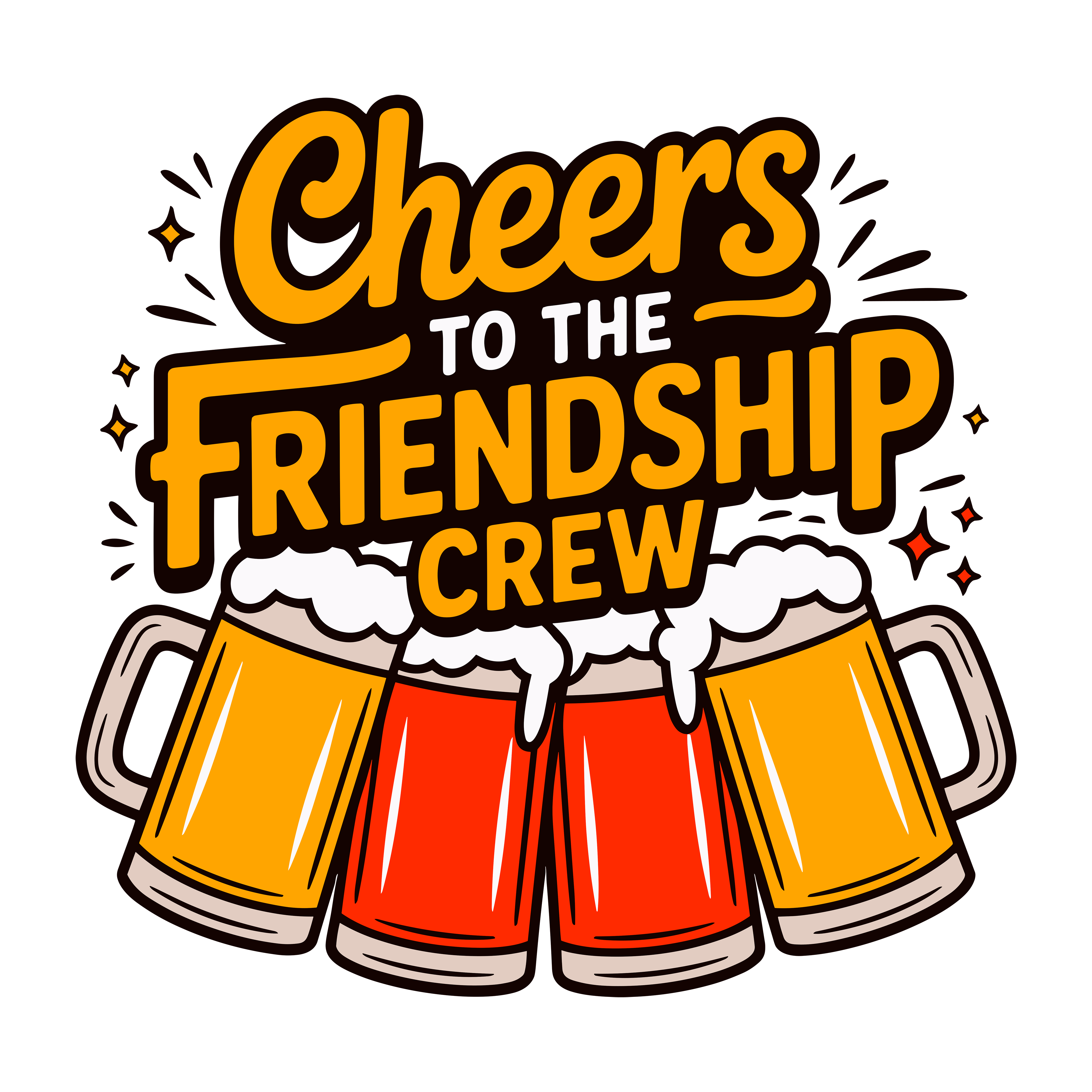 Cheers To The Friendship Crew DTF Transfer