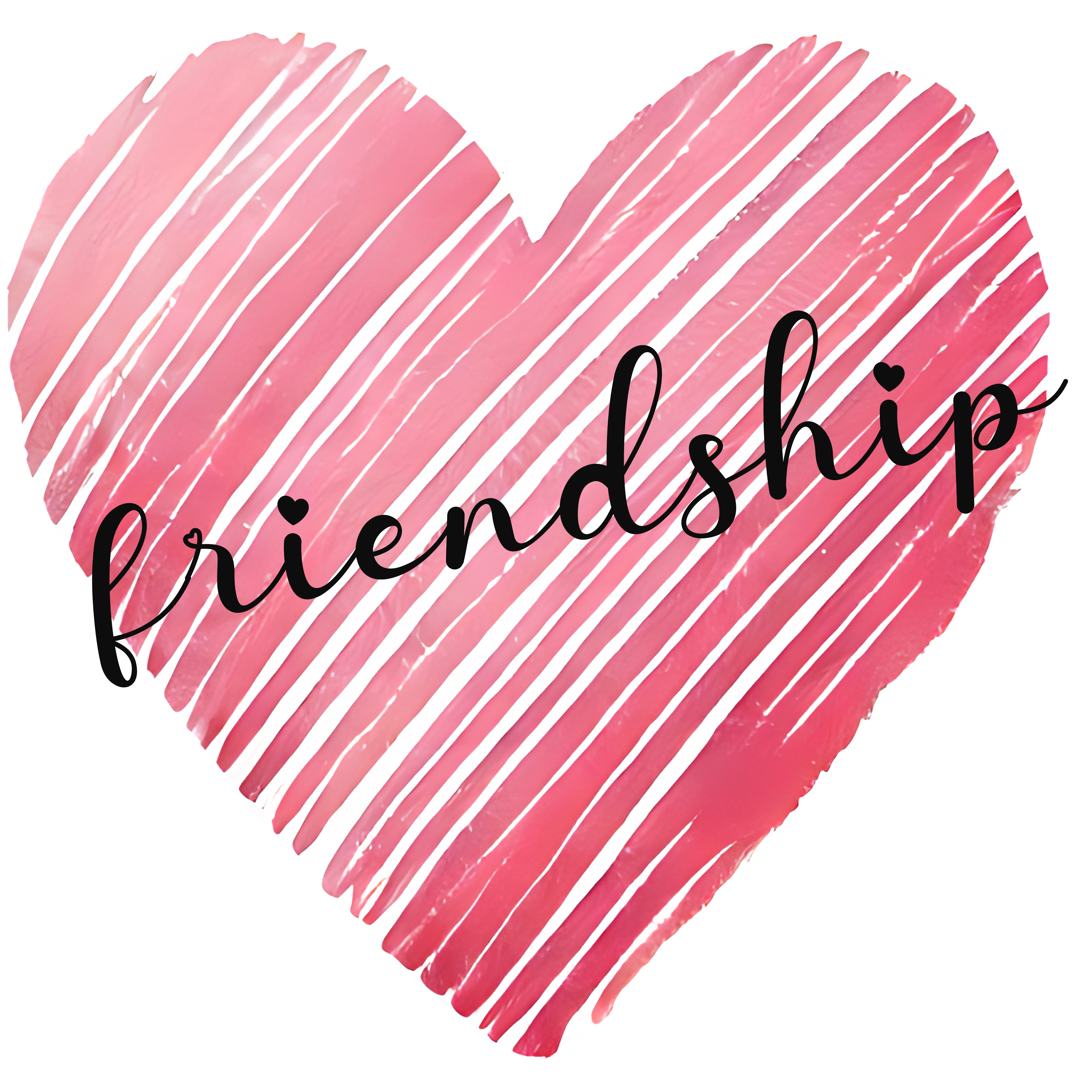 Friendship Heart Scribble DTF Transfer
