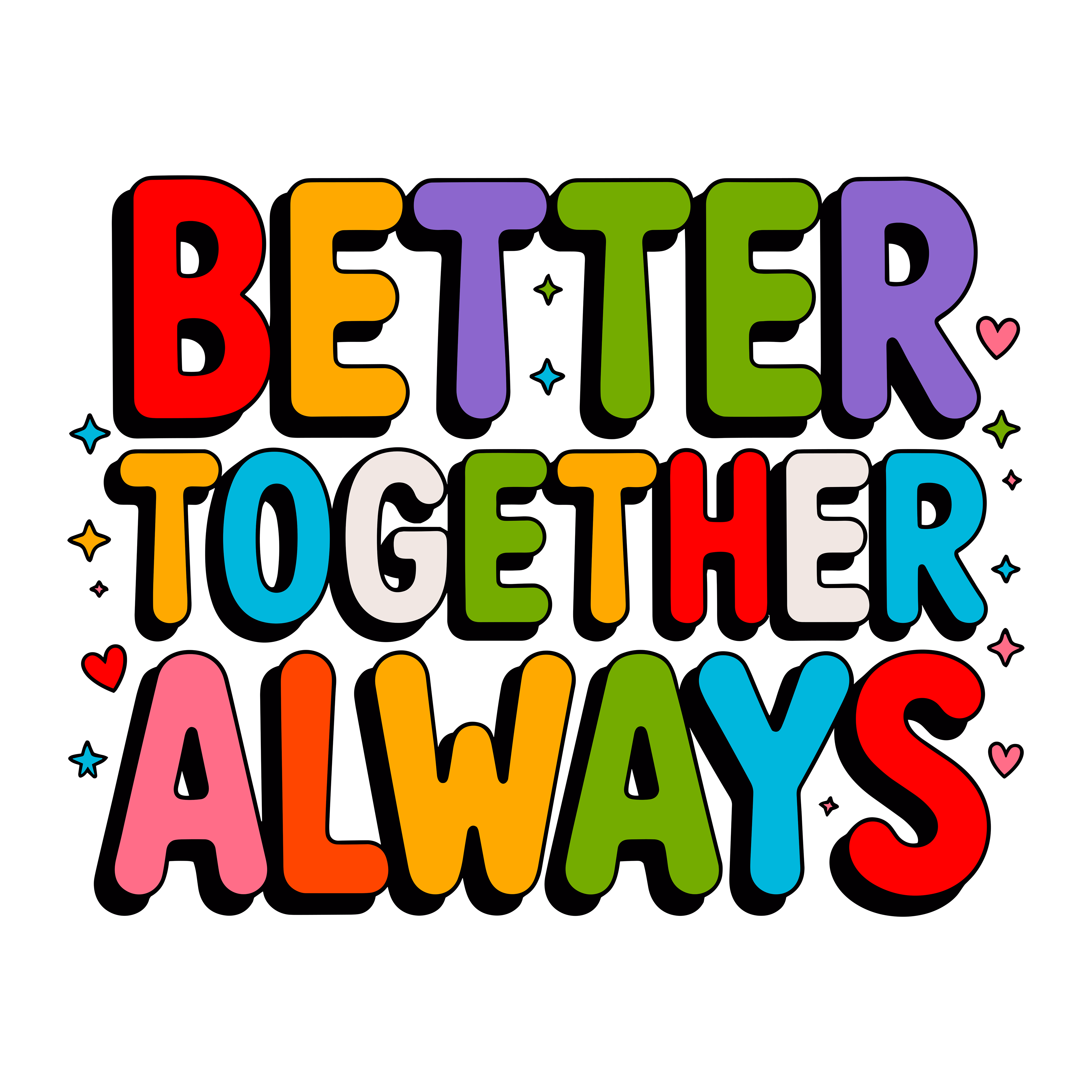 Better Together Always DTF Transfer