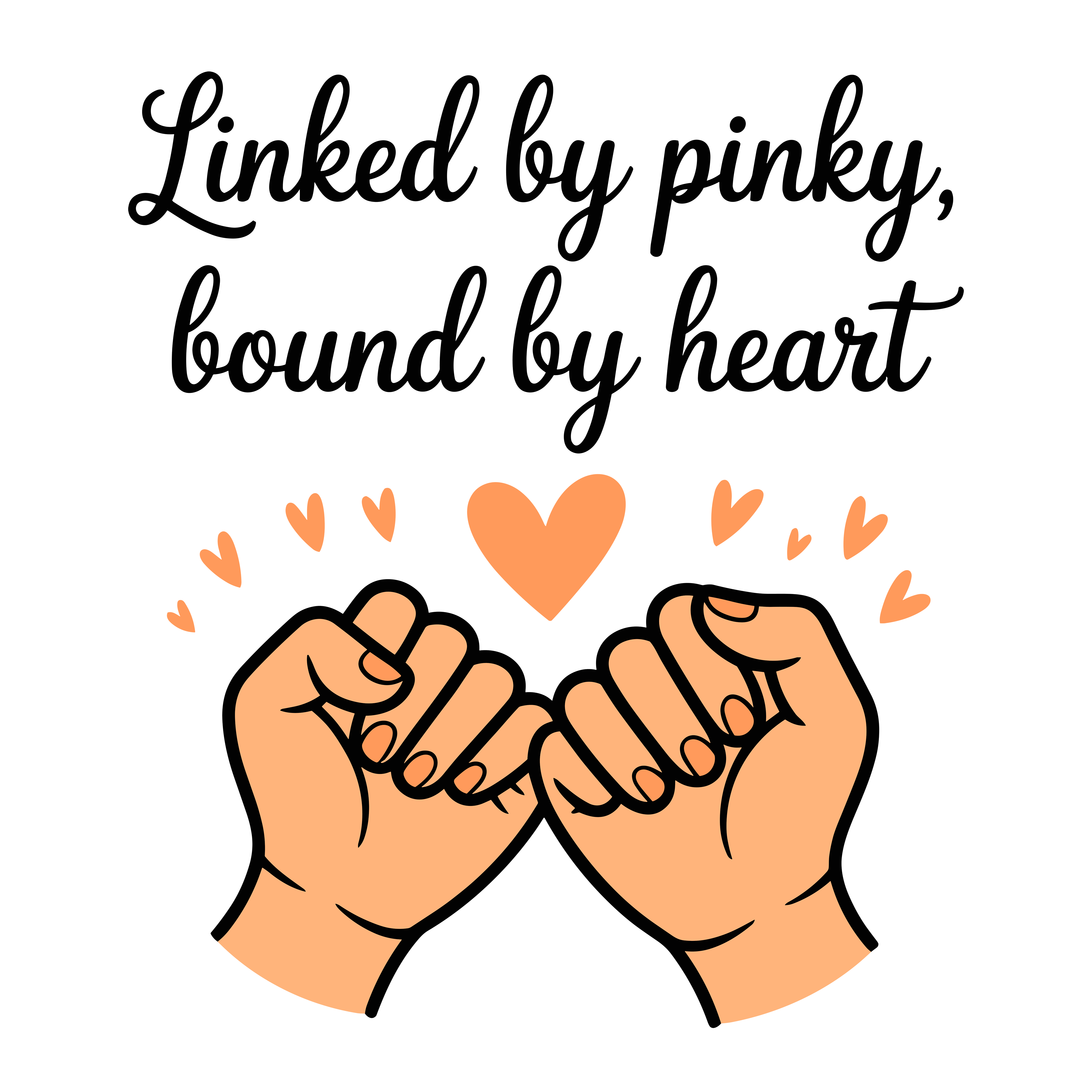 Friendship Bonded By Heart DTF Transfer