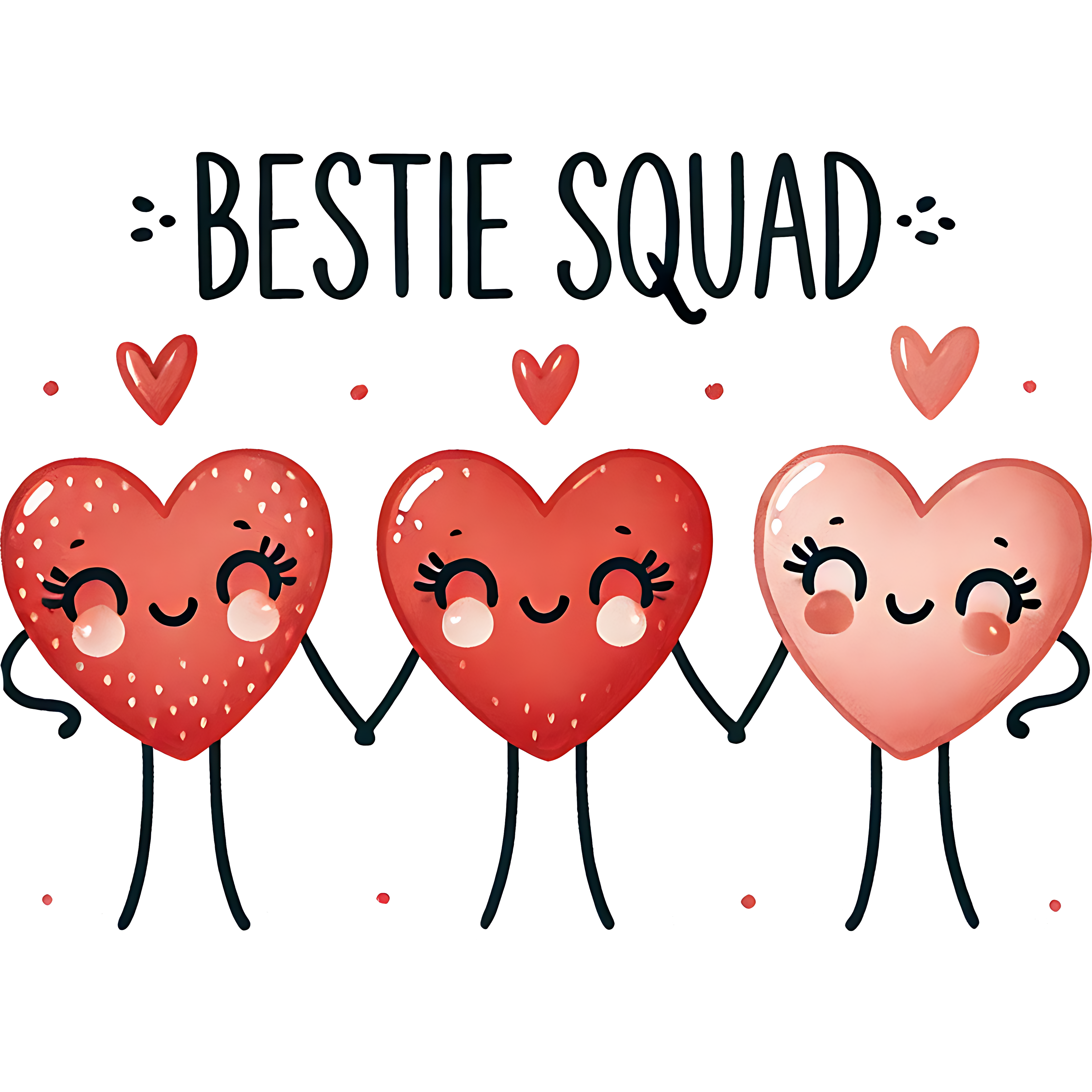 Bestie Squad Heart Friends DTF Transfer
