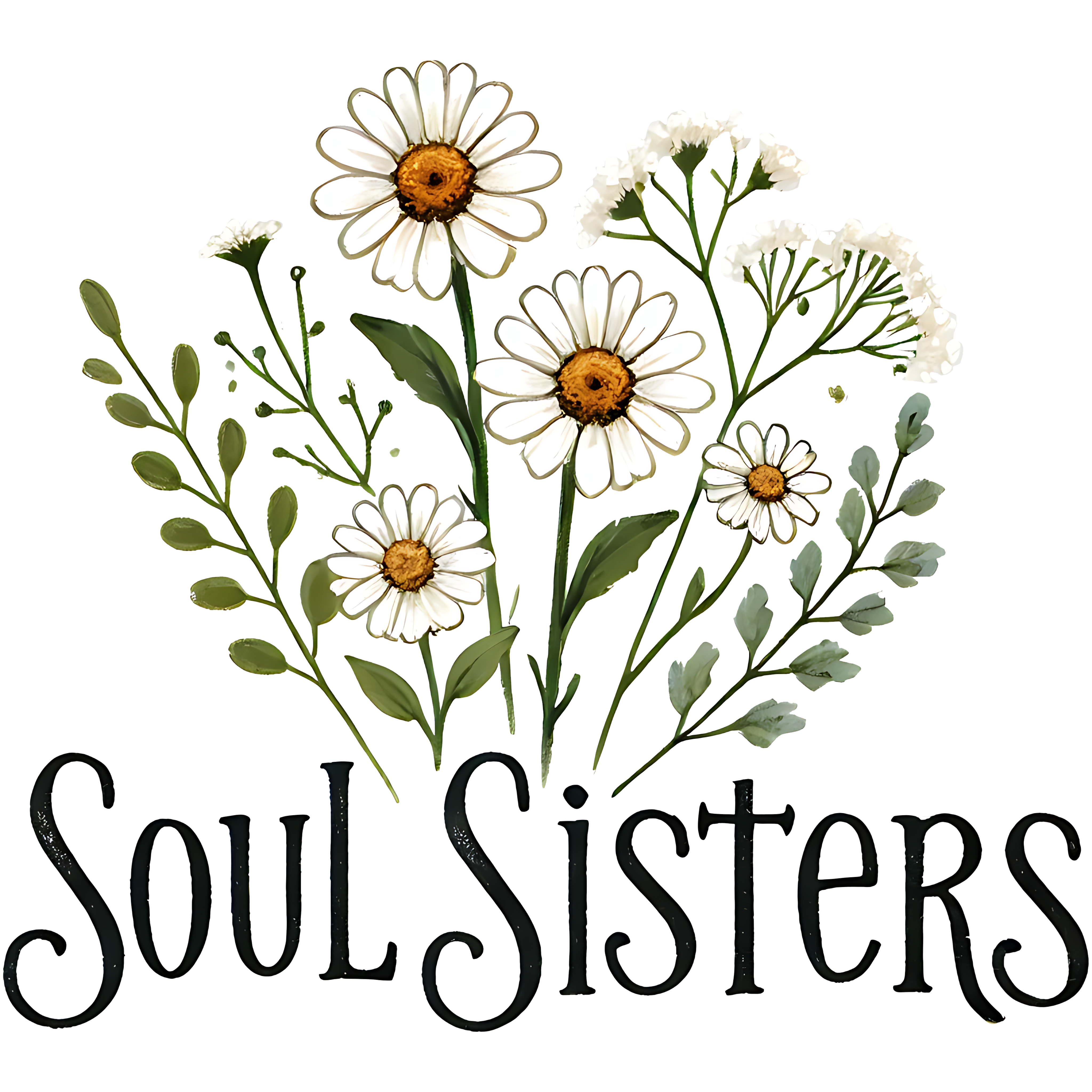 Soul Sisters Daisy Bouquet DTF Transfer