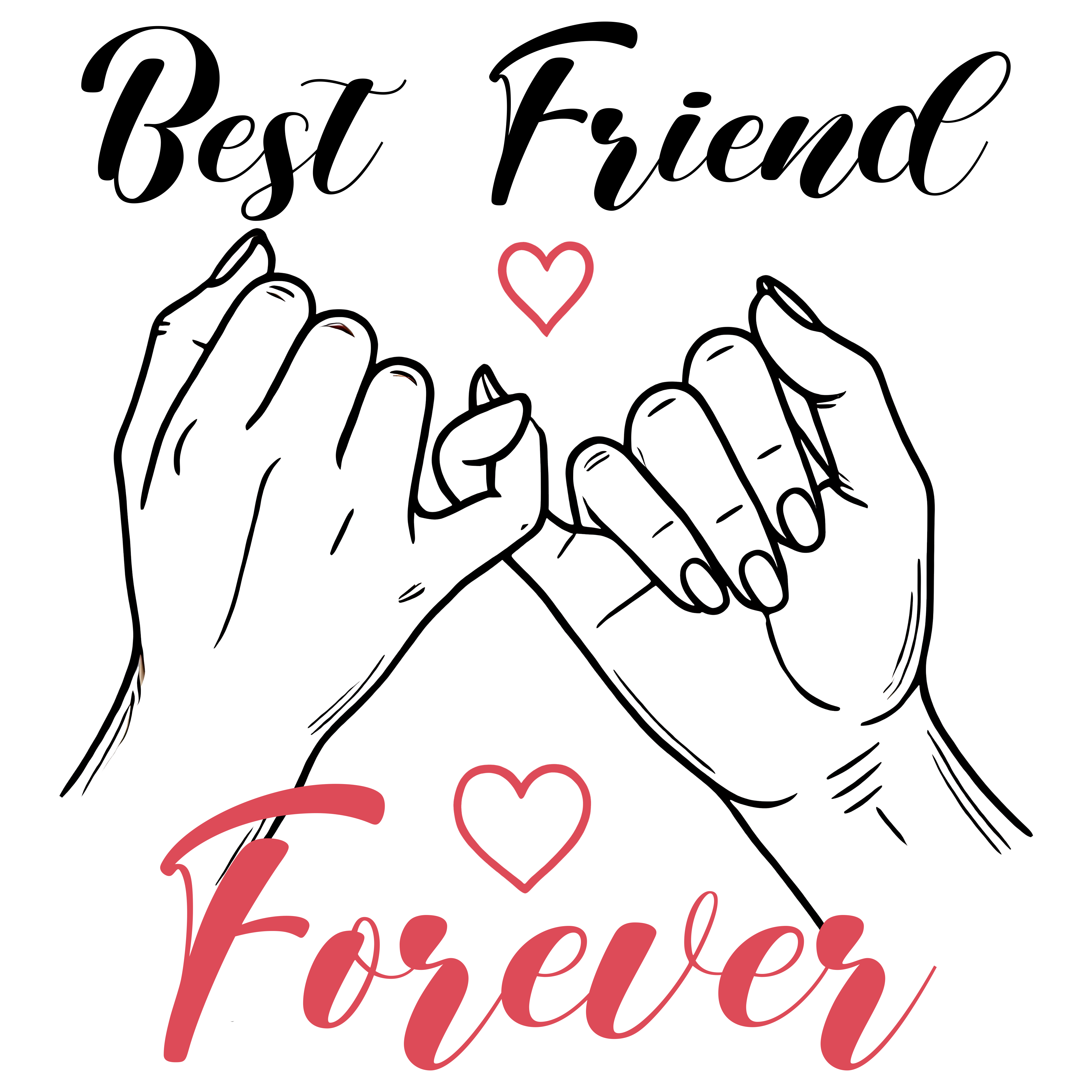 Pinky Promise Forever Friends DTF Transfer