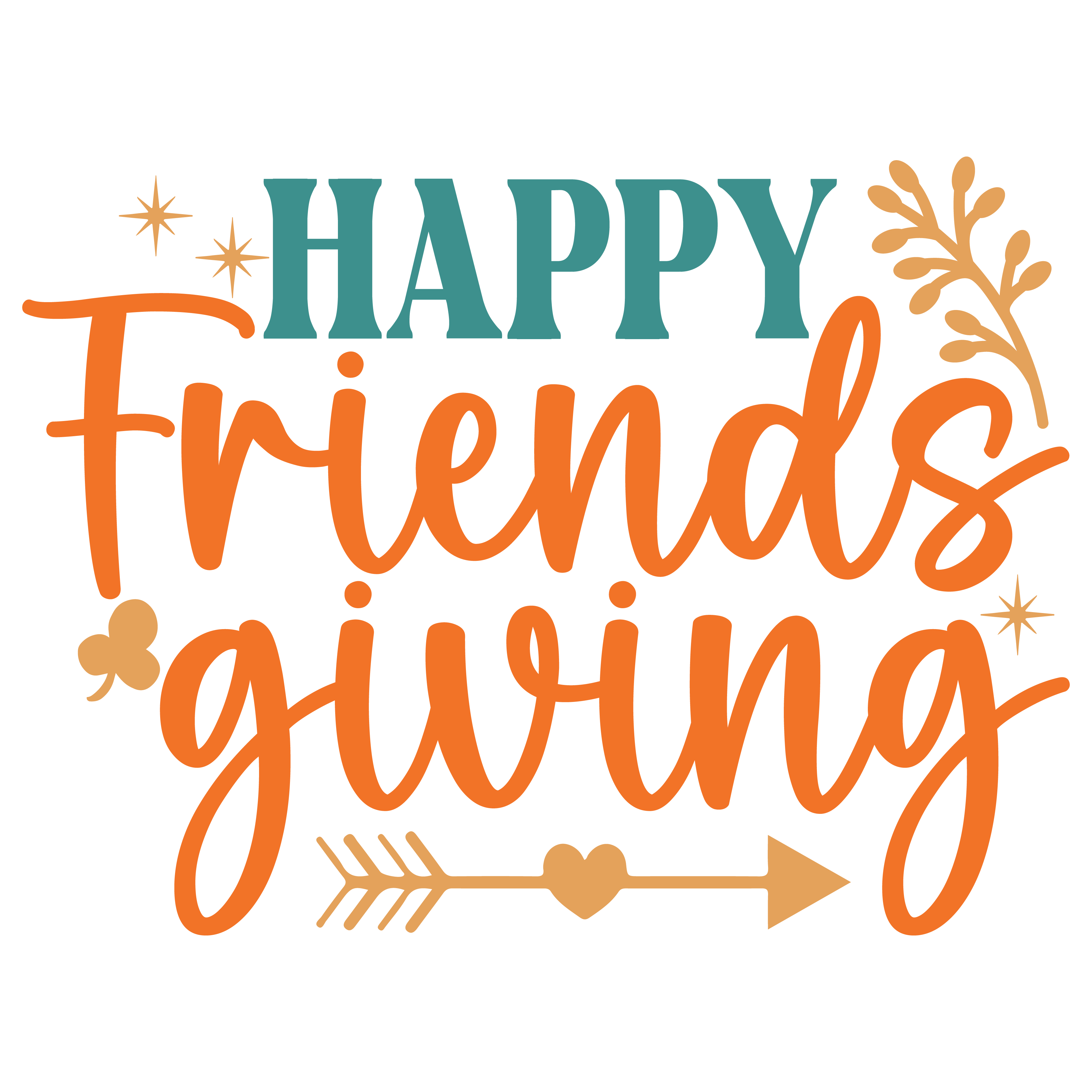 Happy Friendsgiving Gathering DTF Transfer