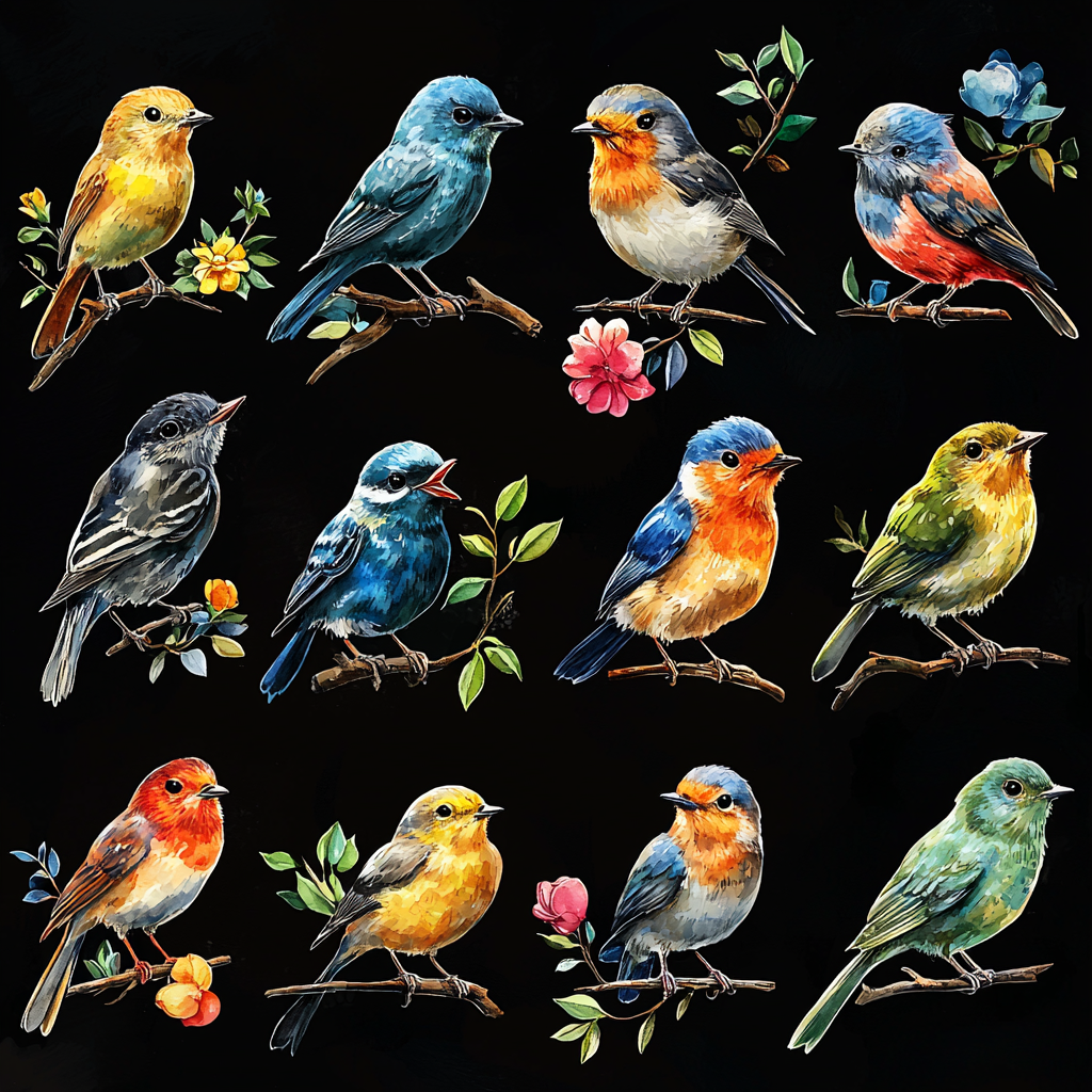 Songbirds And Blossoms DTF Transfer