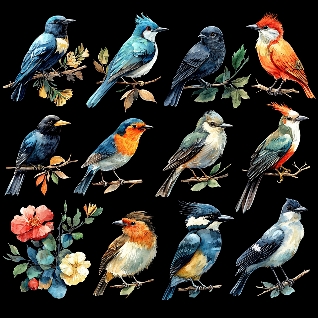 Natures Feathered Gems DTF Transfer