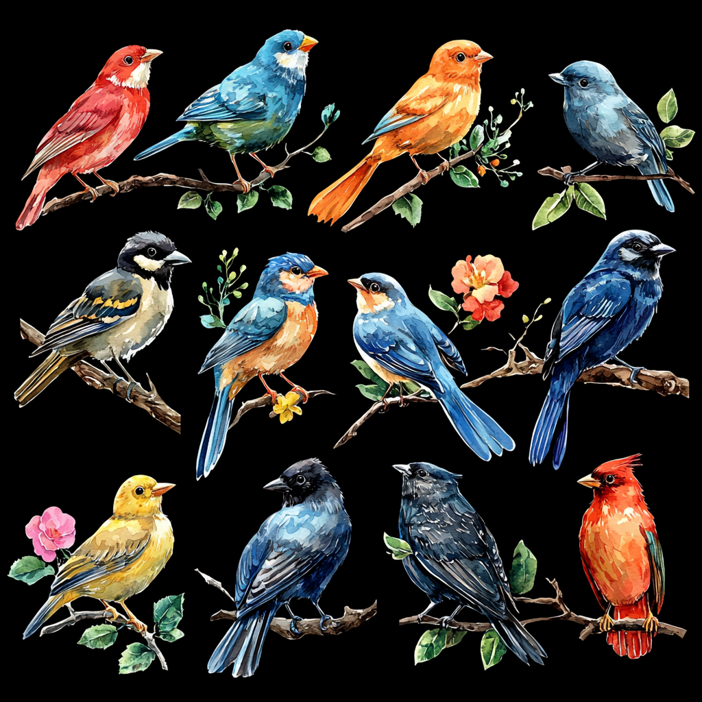 Natures Feathered Masterpieces DTF Transfer