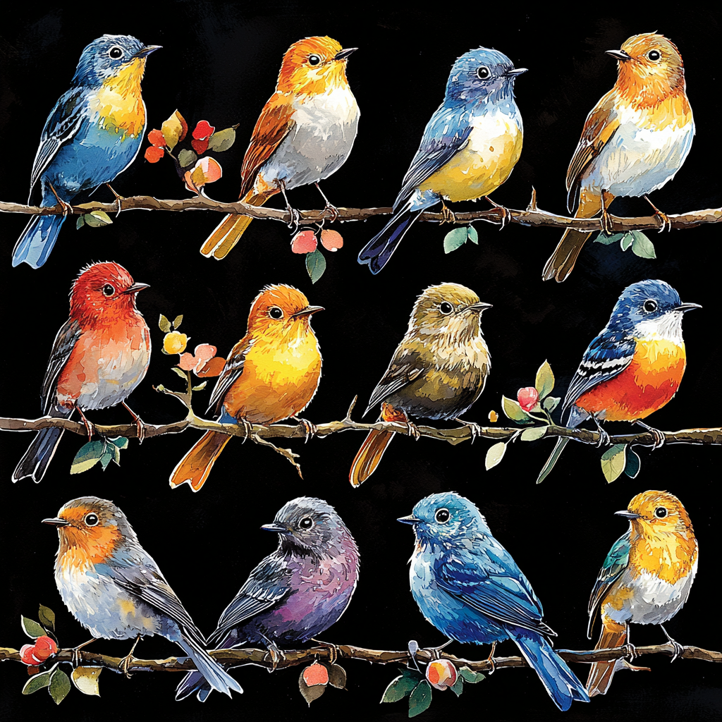 Garden Bird Symphony DTF Transfer