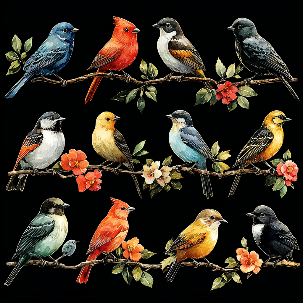 Botanical Bird Wonders DTF Transfer