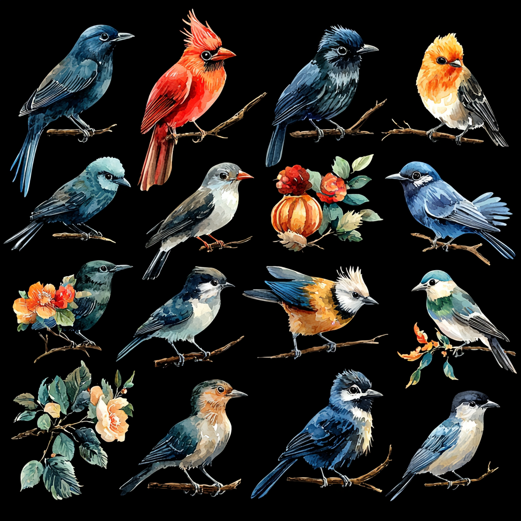 Feathered Friends Art DTF Transfer