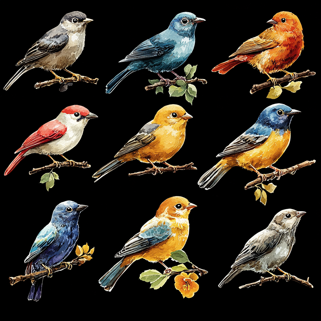 Botanical Aviary Collection DTF Transfer