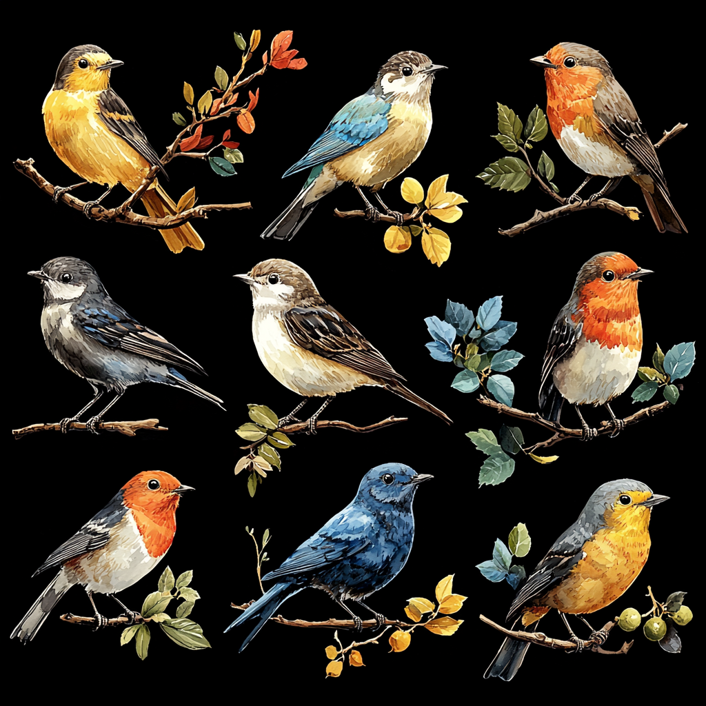 Feathered Harmony Artwork DTF Transfer