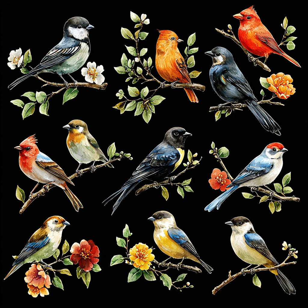 Natures Singing Beauties DTF Transfer