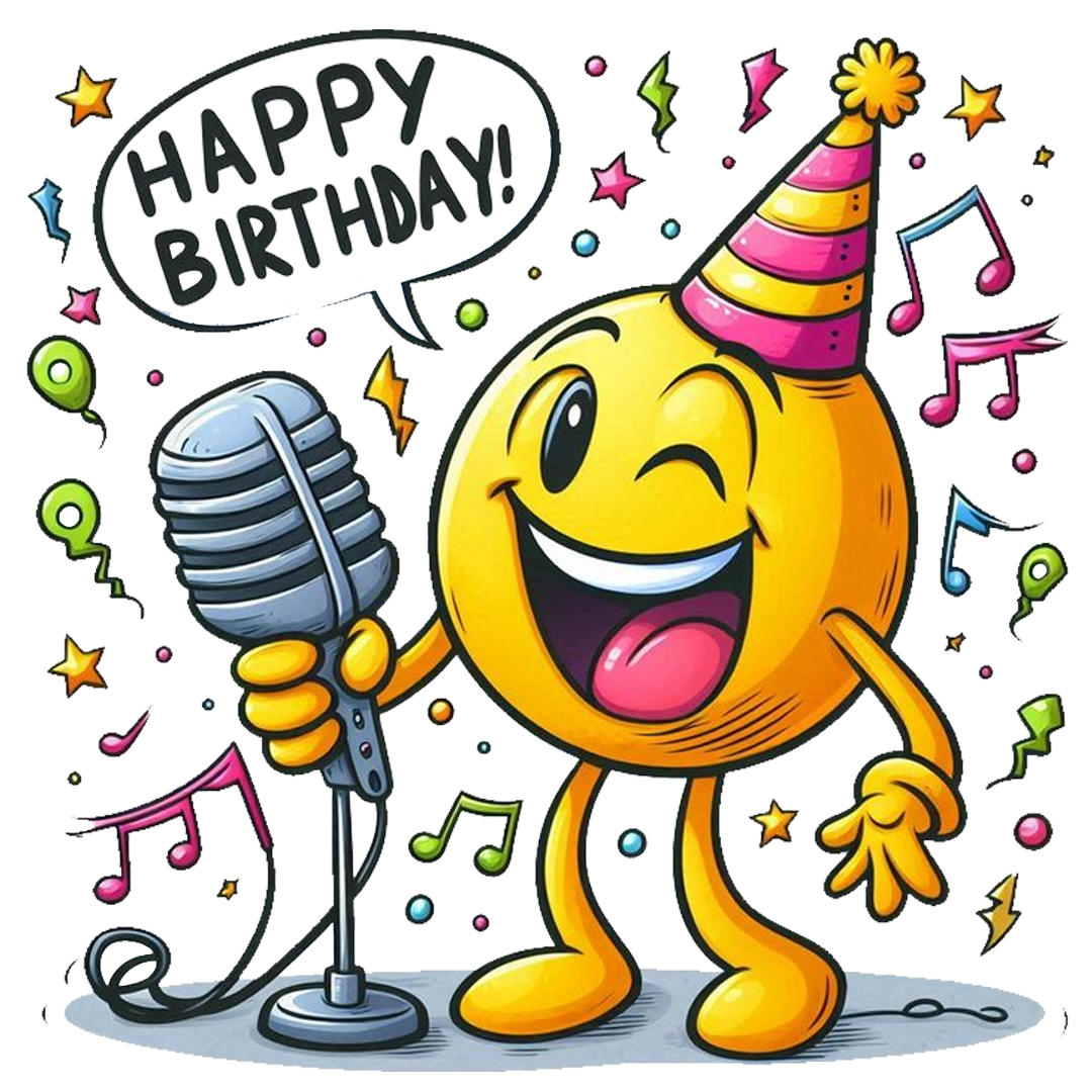 Musical Birthday Party Character DTF Transfer