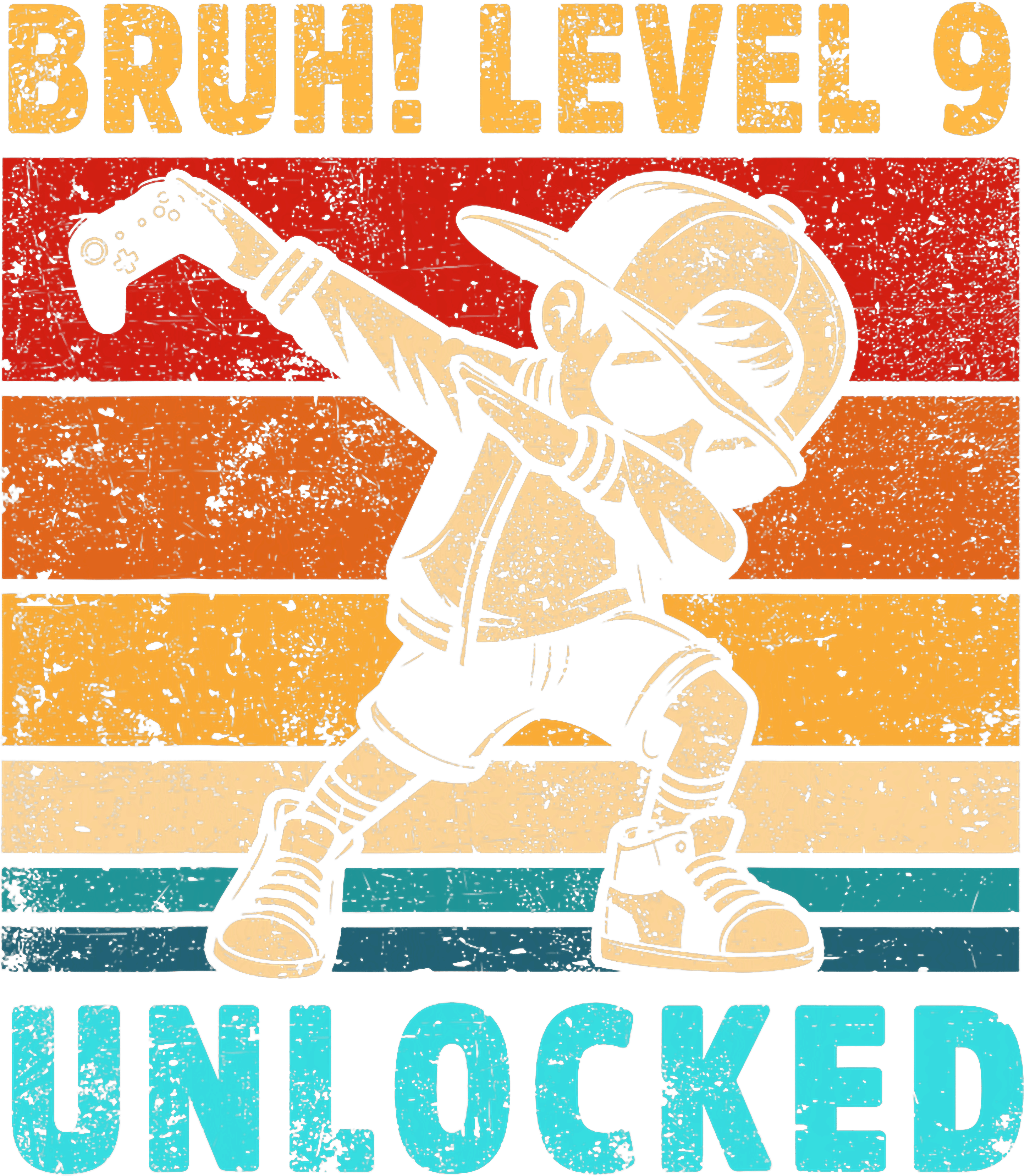Gamer Level 9 Unlocked Birthday DTF Transfer