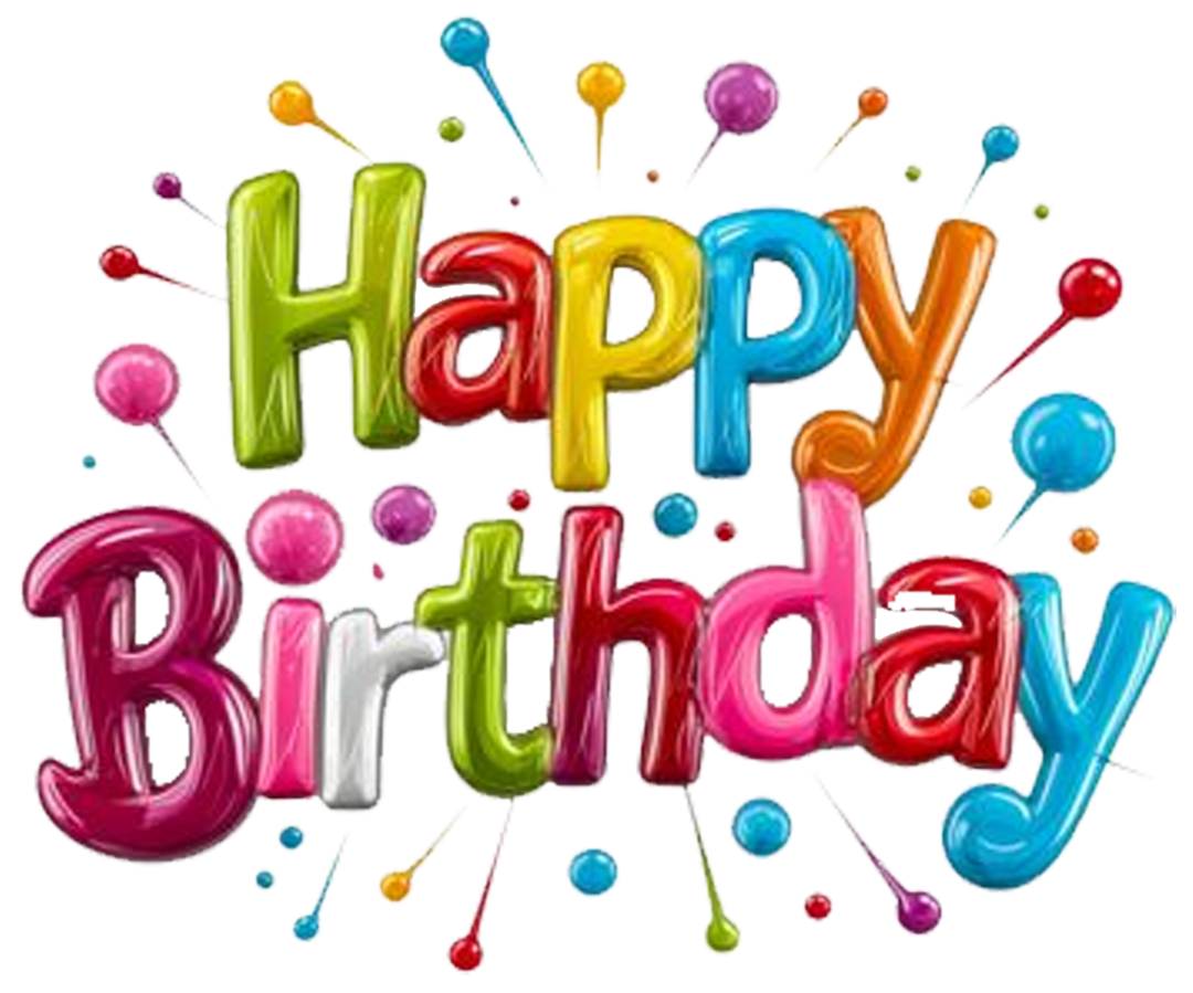 Colorful Happy Birthday Lettering DTF Transfer
