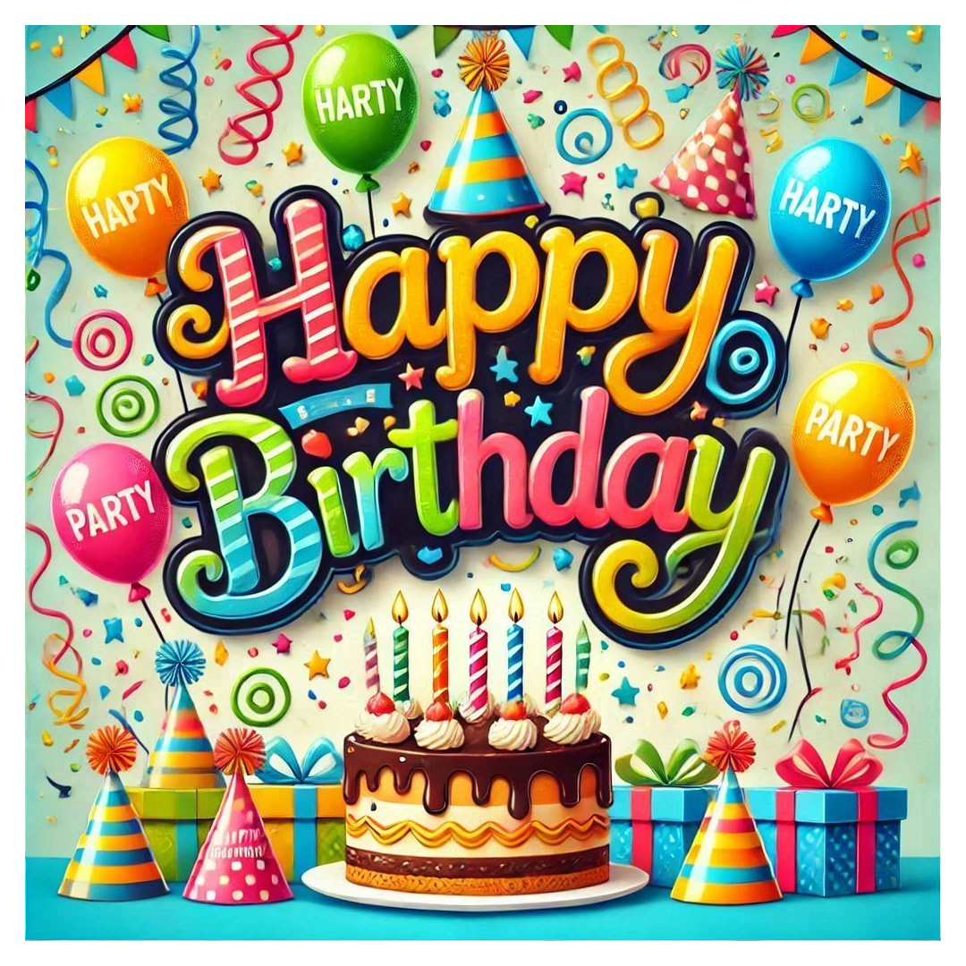 Colorful Birthday Party Celebration DTF Transfer