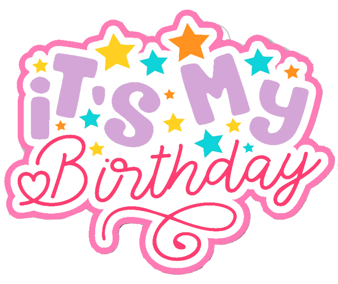 Pink Birthday Stars Design DTF Transfer