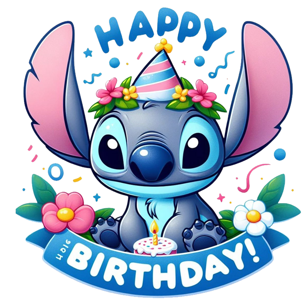 Cute Birthday Alien Celebration DTF Transfer