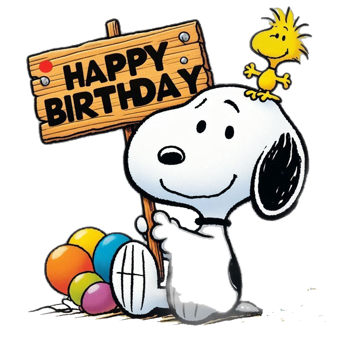 Cute Cartoon Dog Birthday DTF Transfer