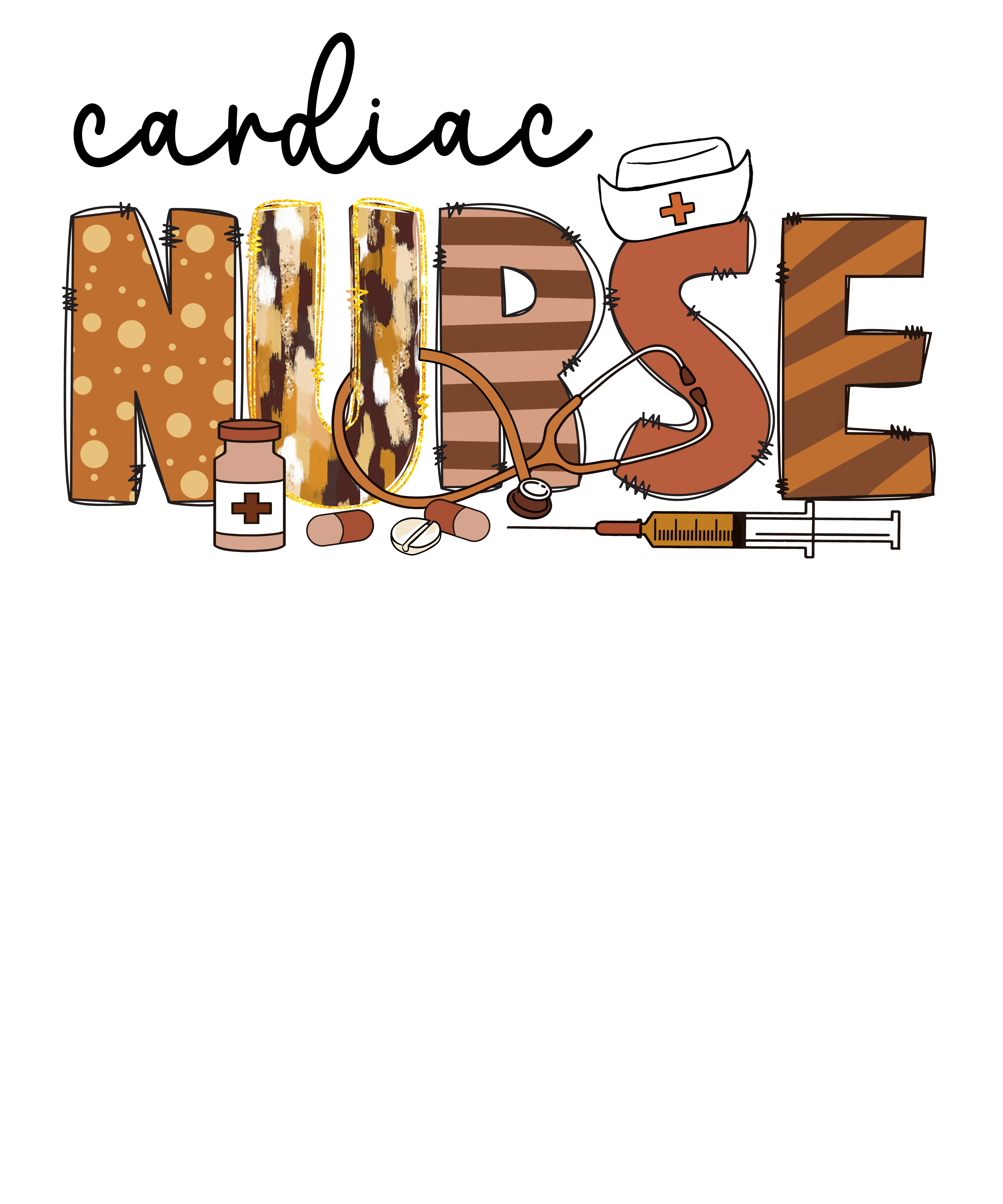 Nurse Leopard Print Healthcare Appreciation DTF Transfer