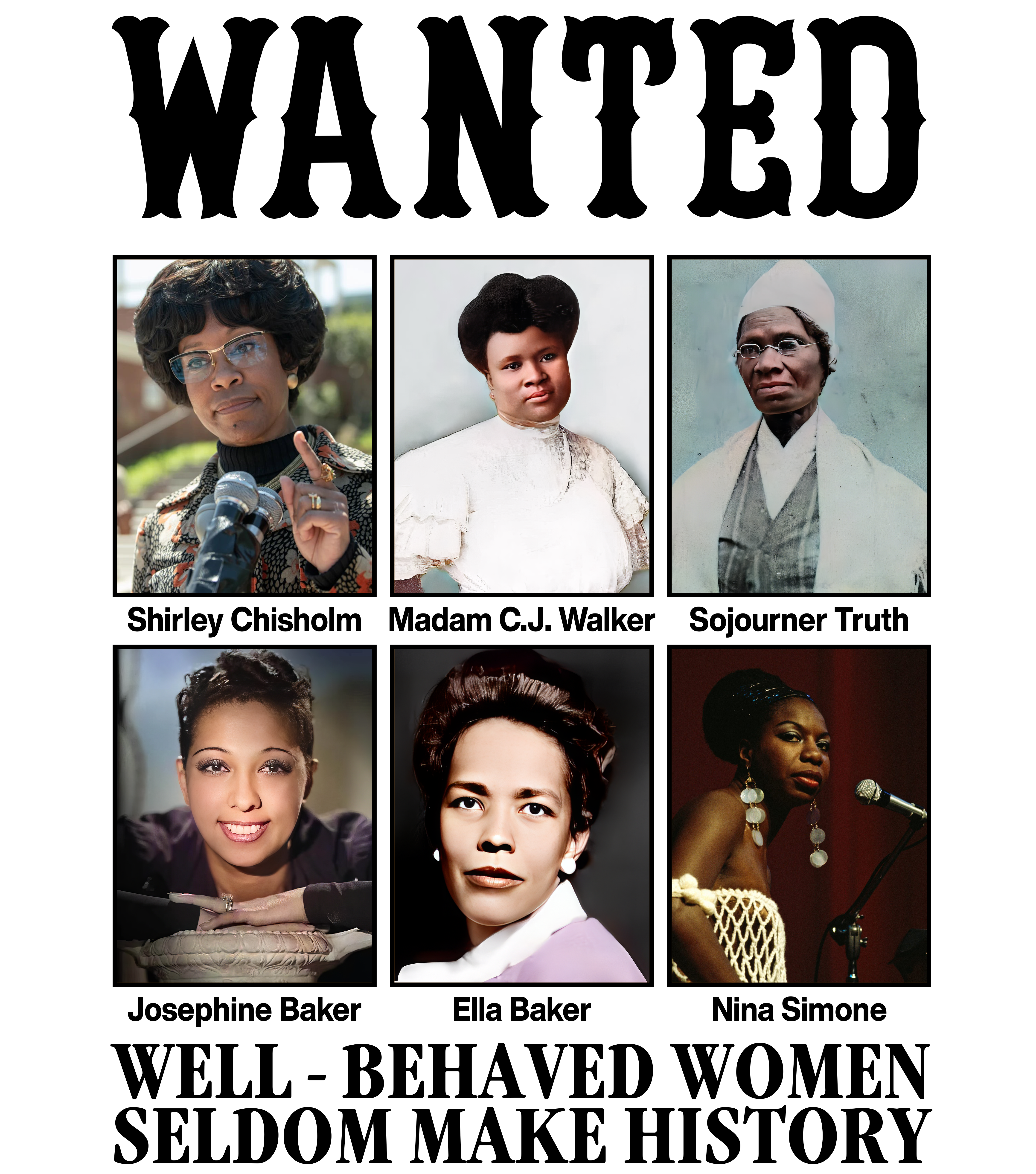 Black Women History Makers Legacy Portrait DTF Transfer