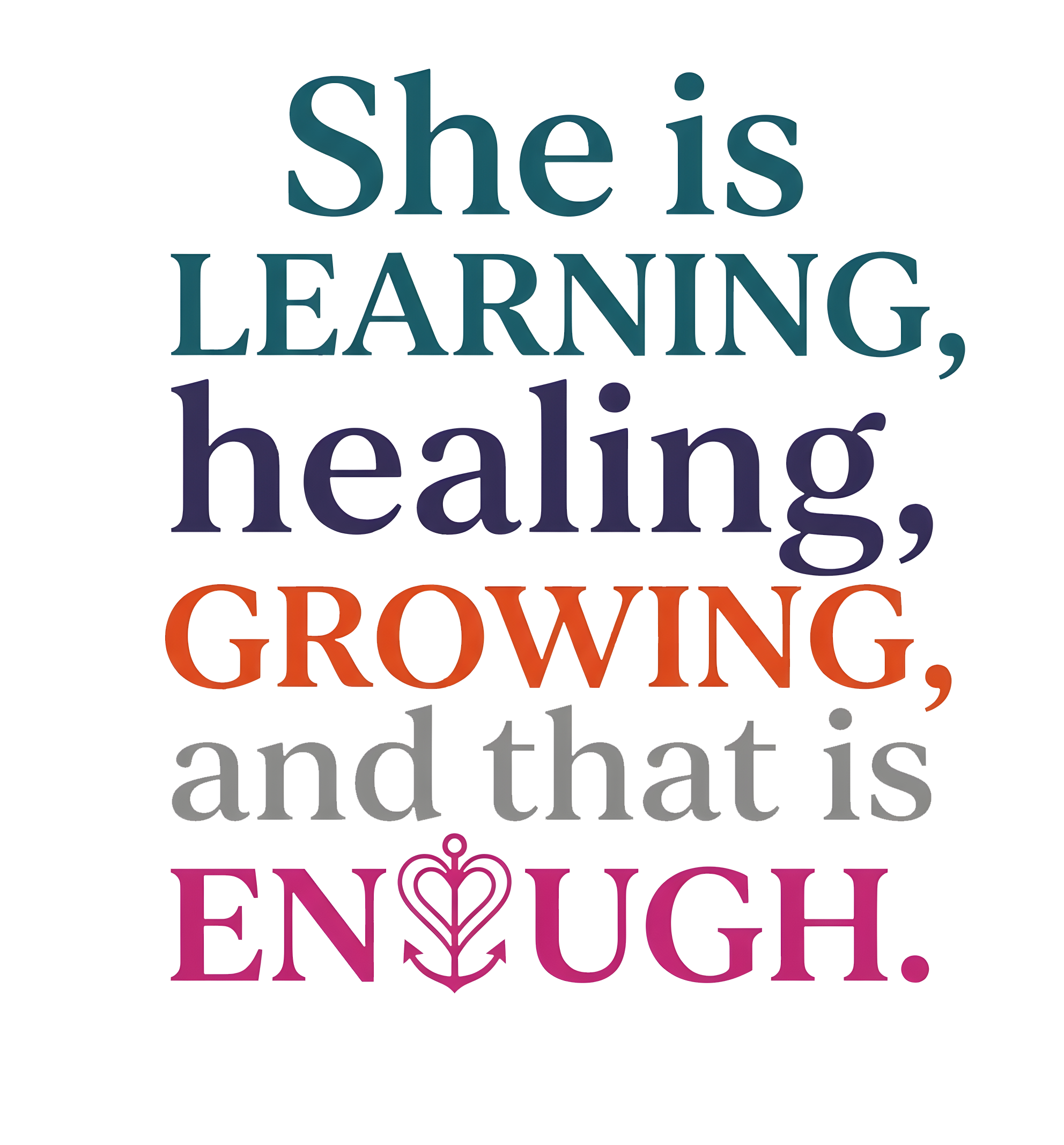 Black Woman Learning Healing And Growing DTF Transfer