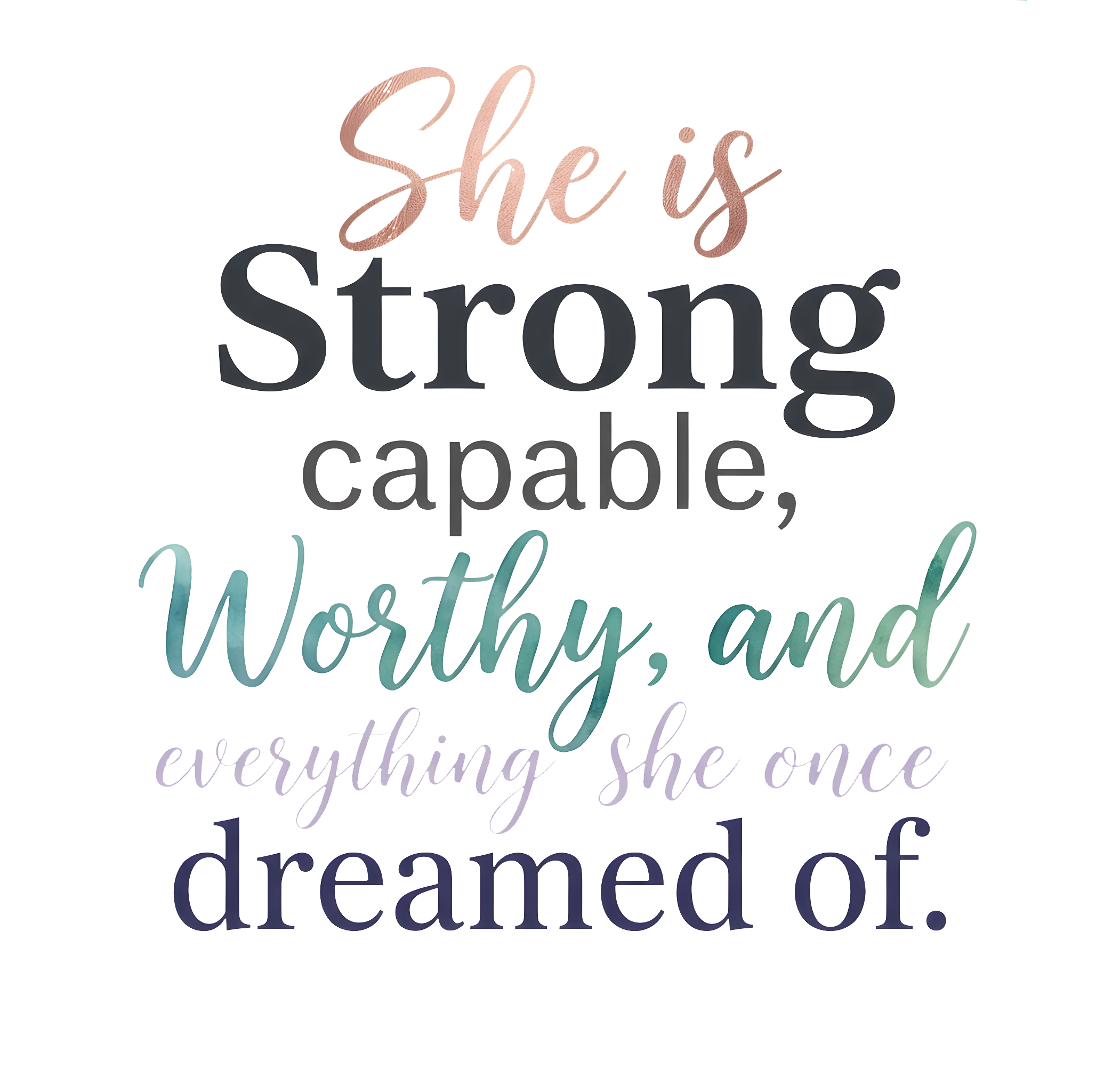 Strong Capable And Worthy Woman DTF Transfer