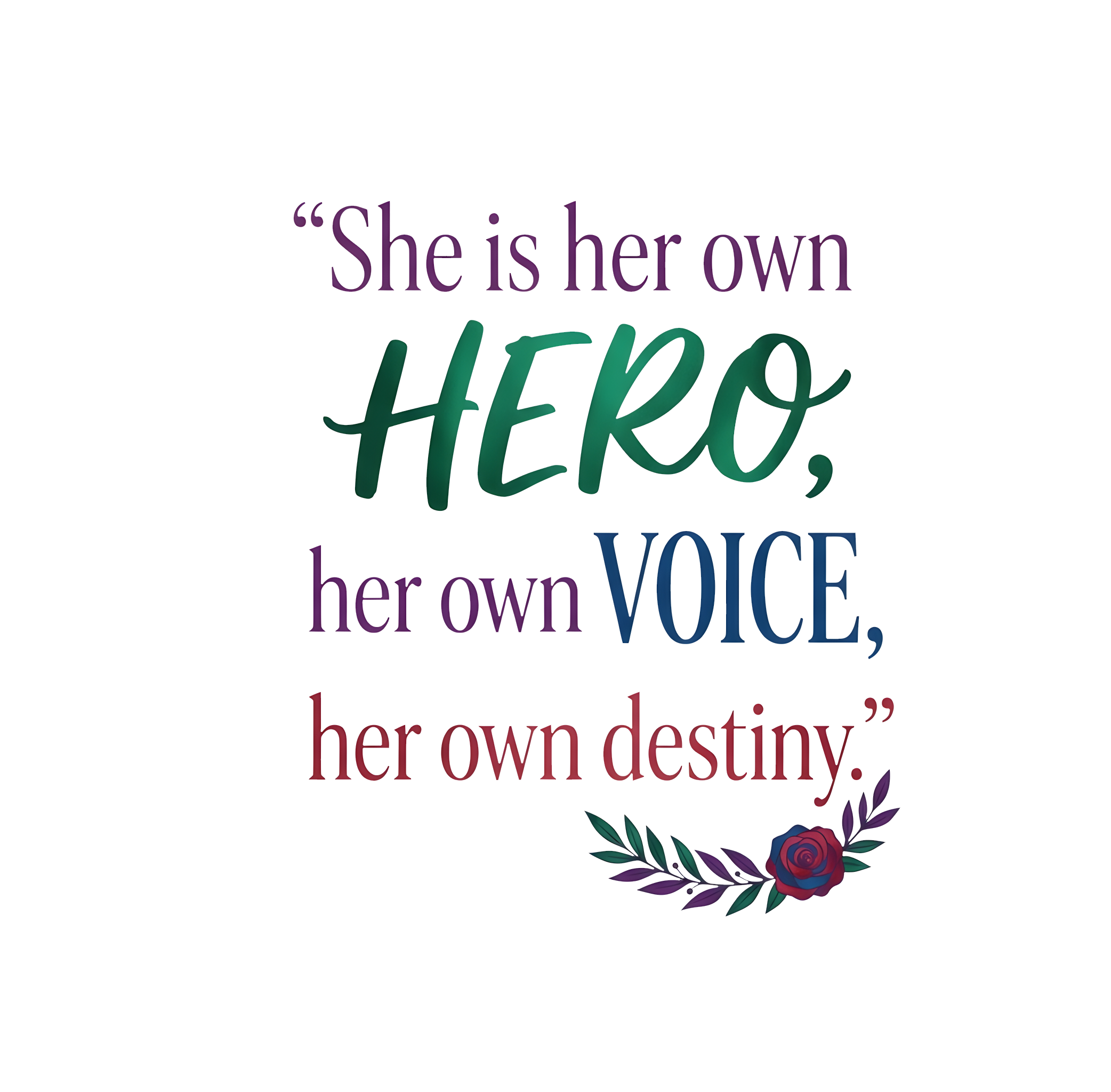 She Is Her Own Hero DTF Transfer