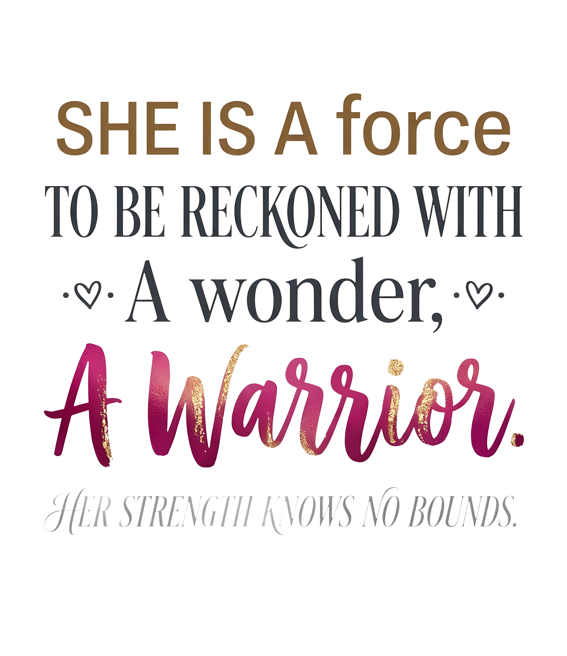 Strong Woman Warrior DTF Transfer