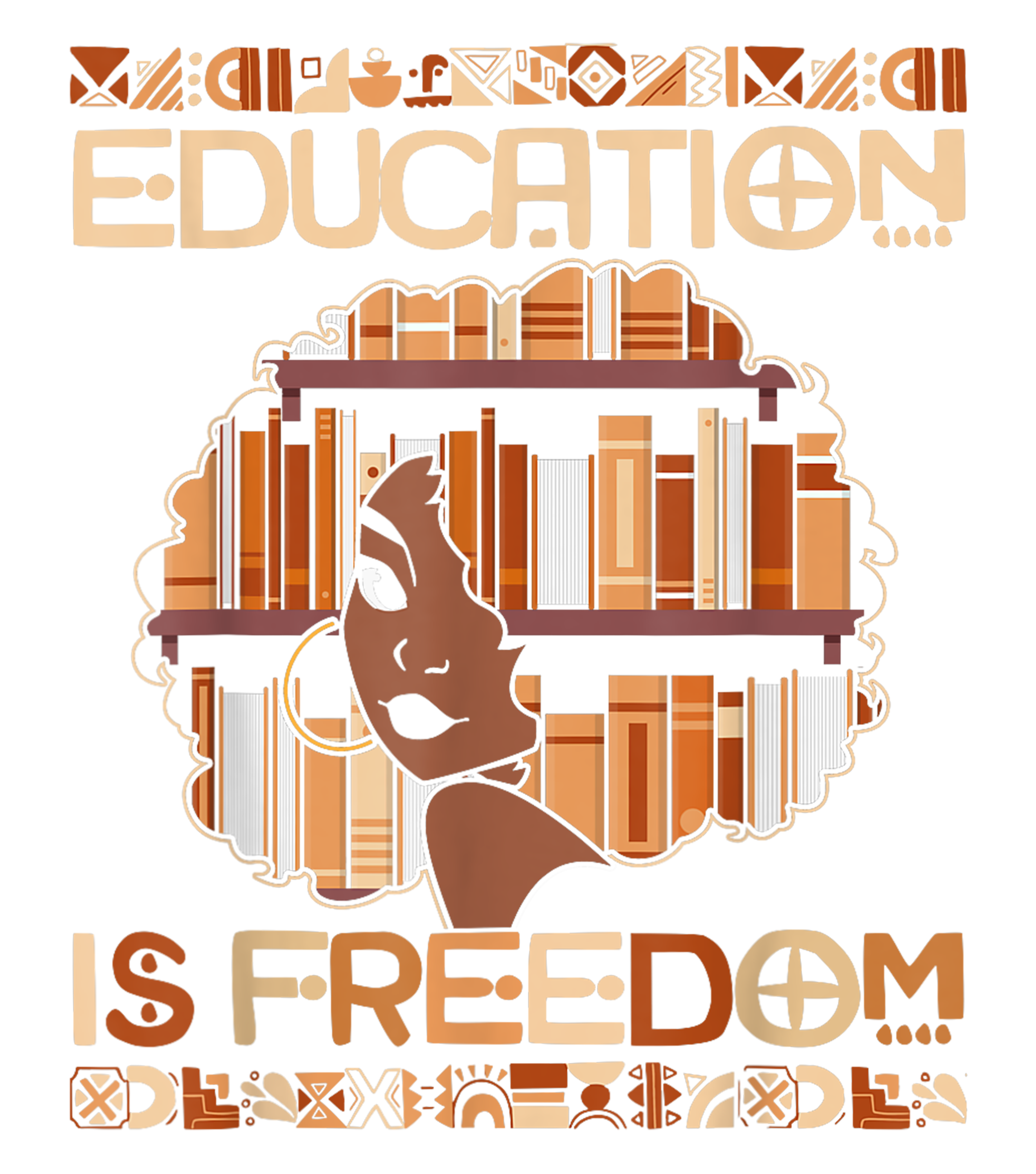 Education Is Freedom Black Excellence Reading DTF Transfer