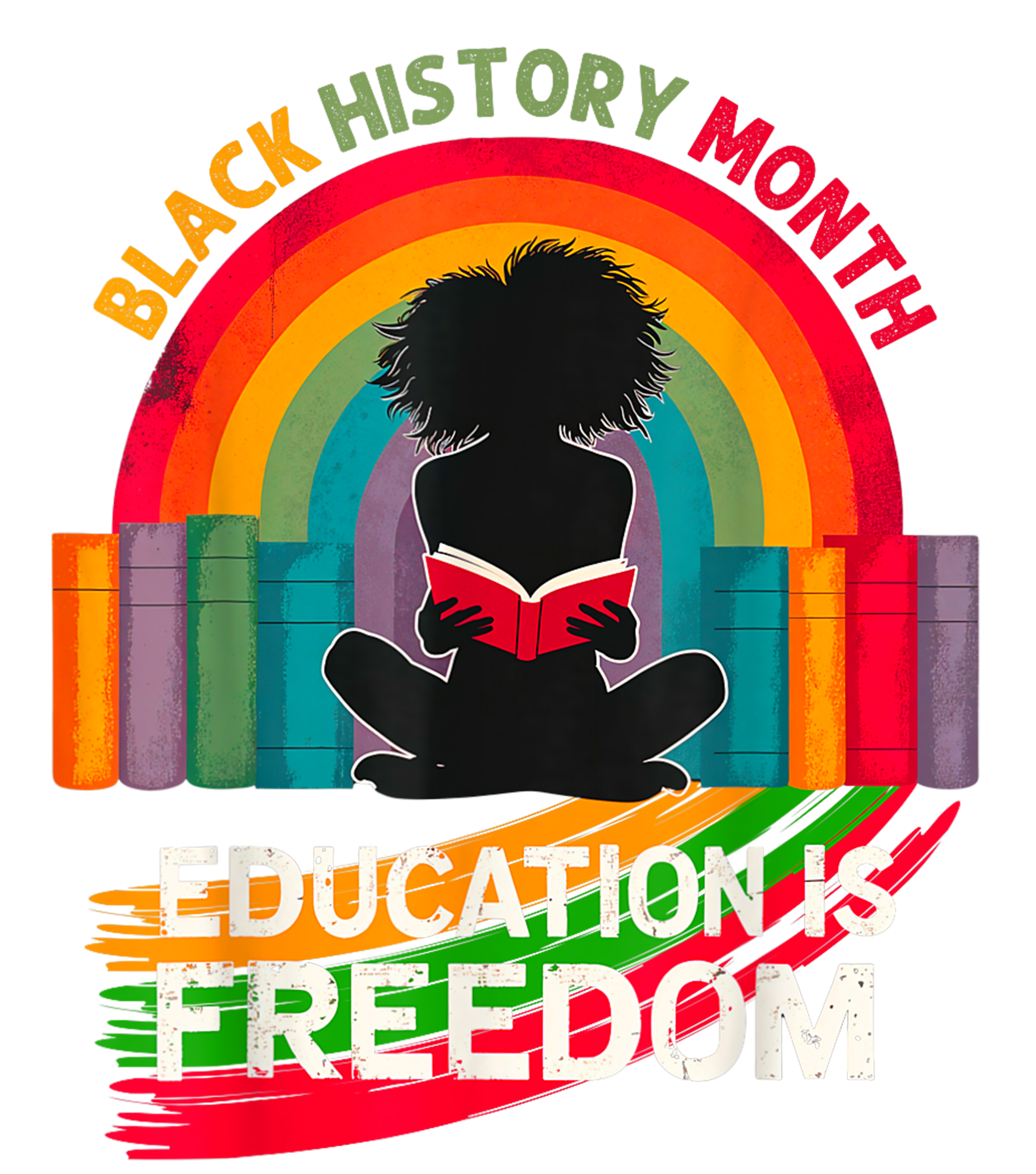 Black History Month Education Is Freedom Reader DTF Transfer
