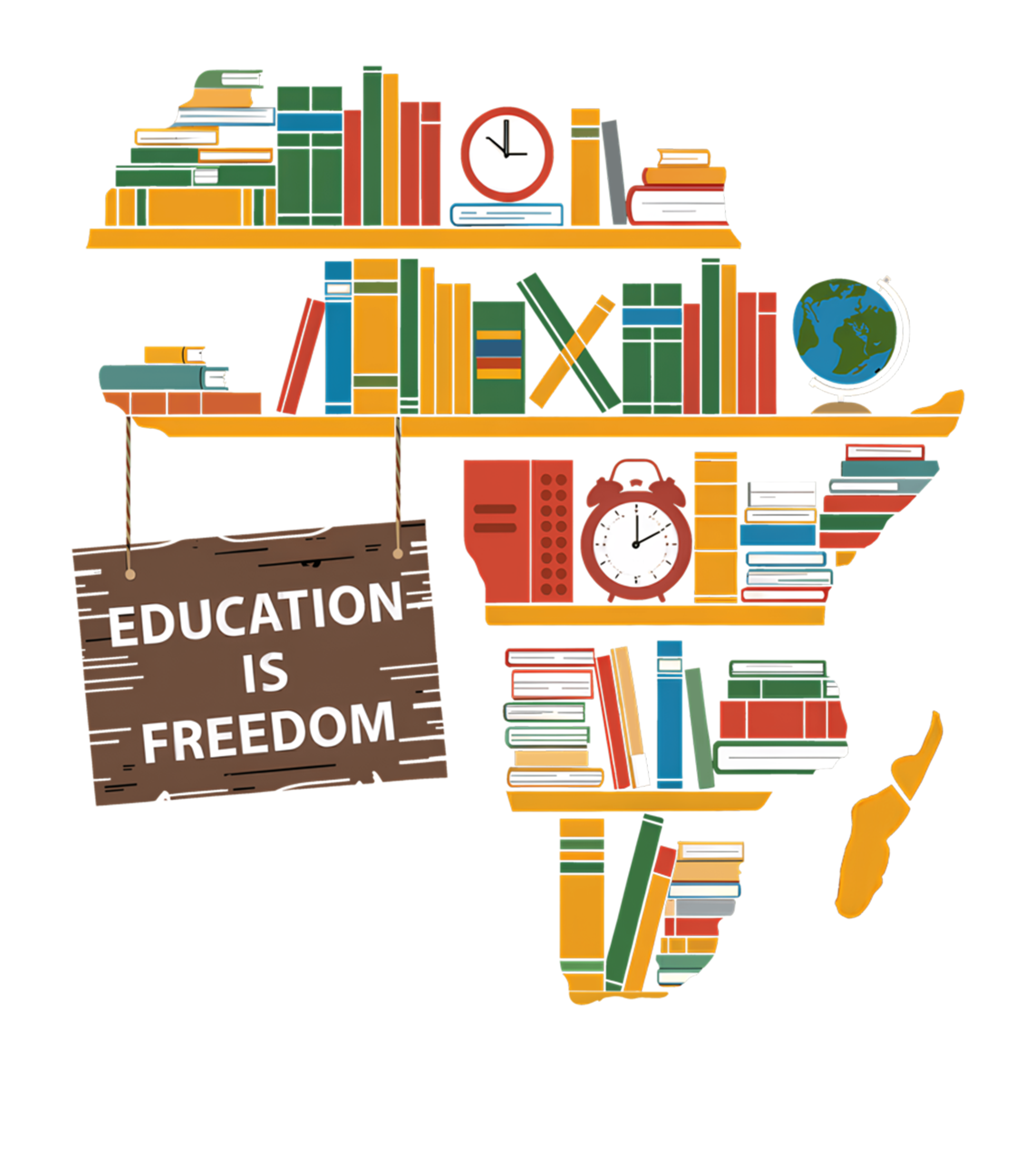 Education Is Freedom Africa Books Knowledge DTF Transfer