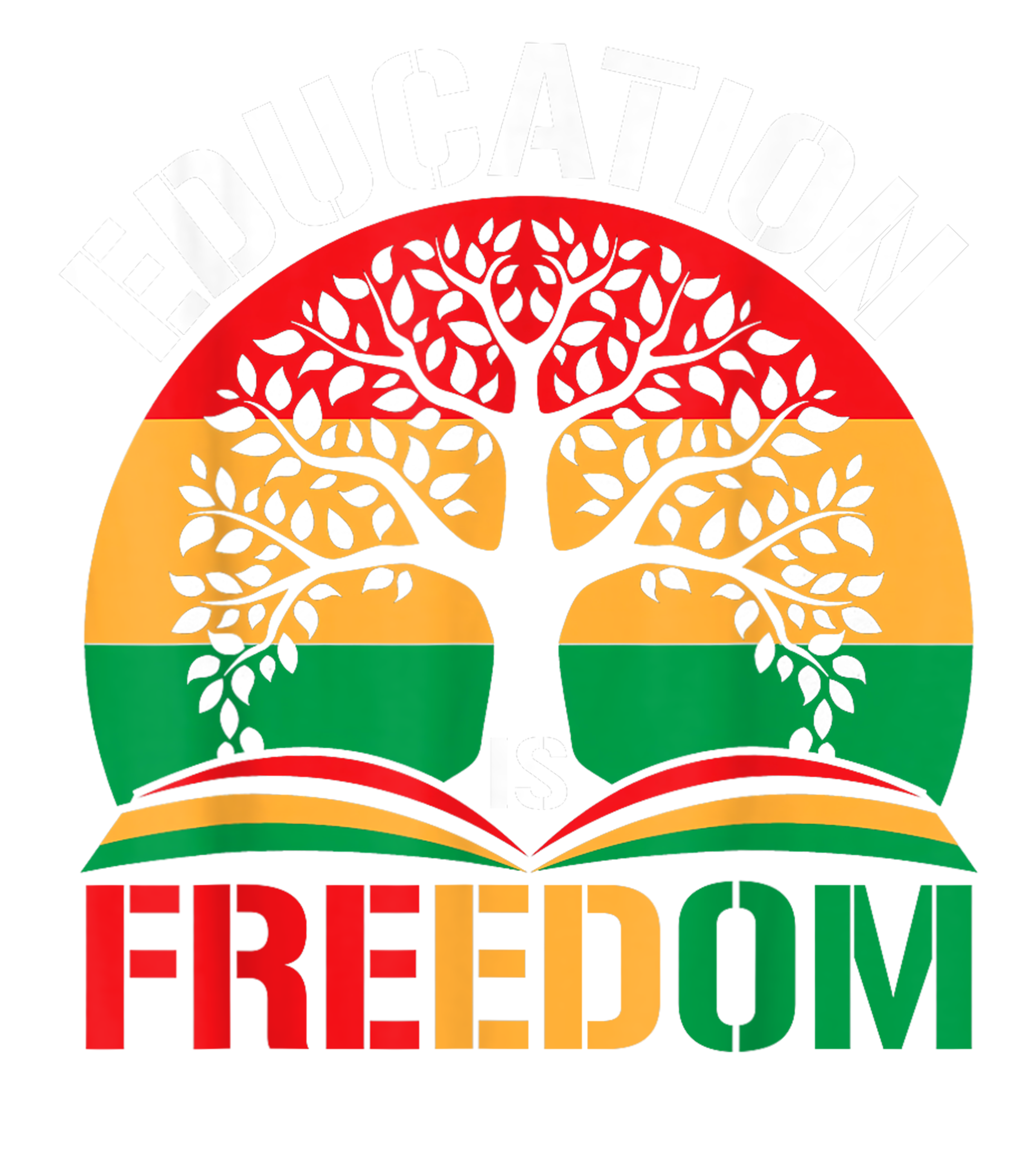 Education Is Freedom Pan African Tree DTF Transfer