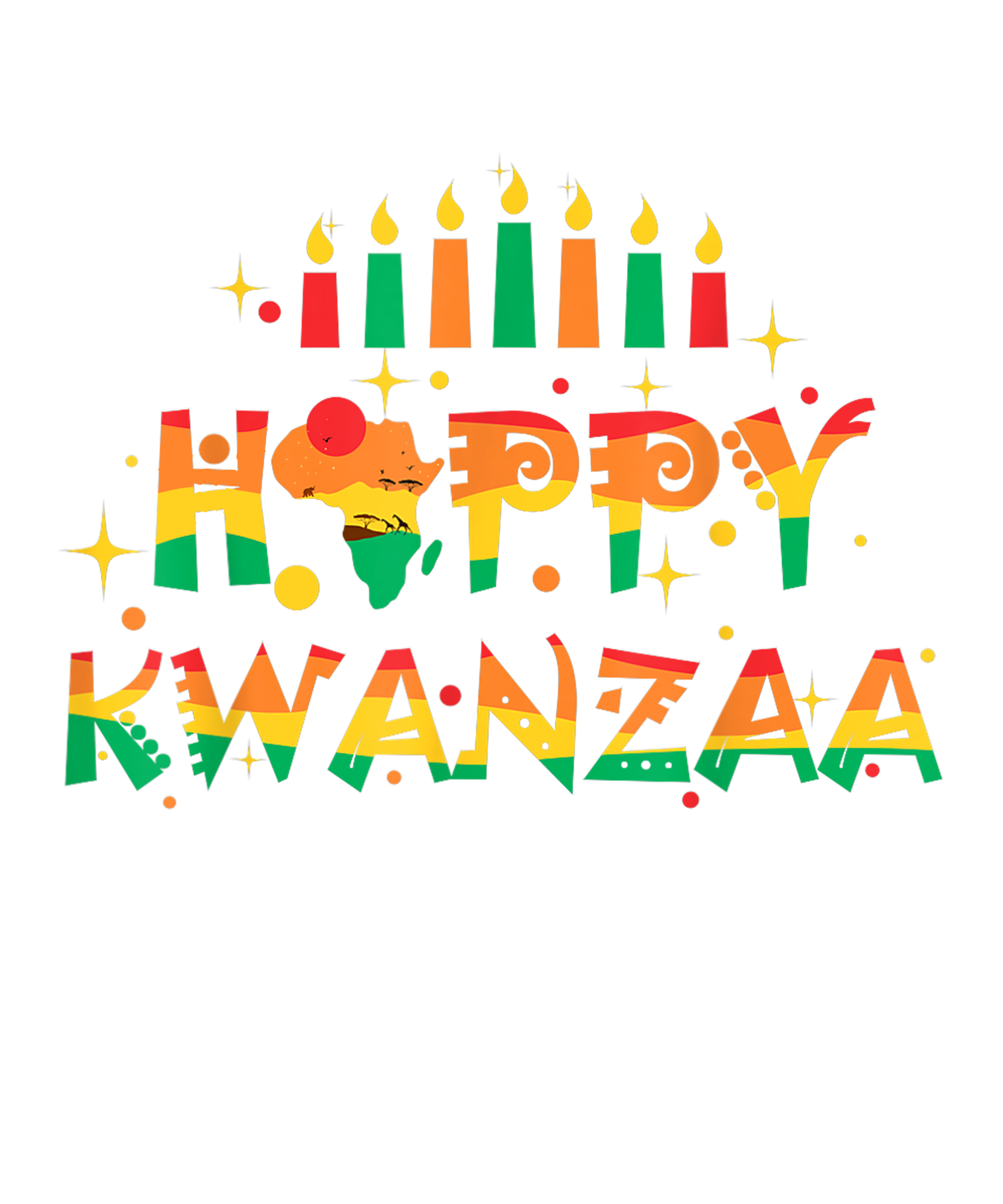 Happy Kwanzaa African Heritage Celebration DTF Transfer