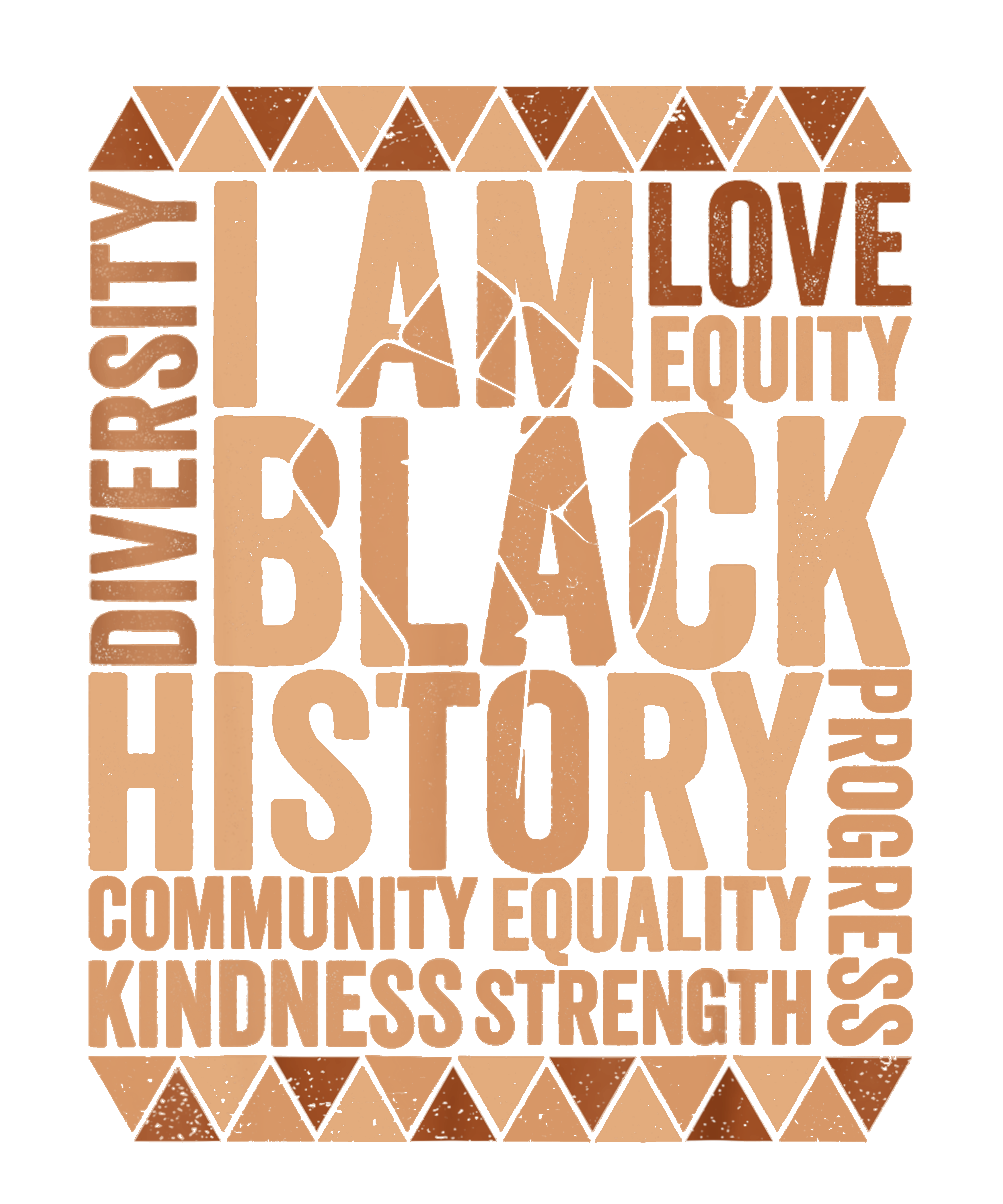 I Am Black History Empowerment Typography DTF Transfer