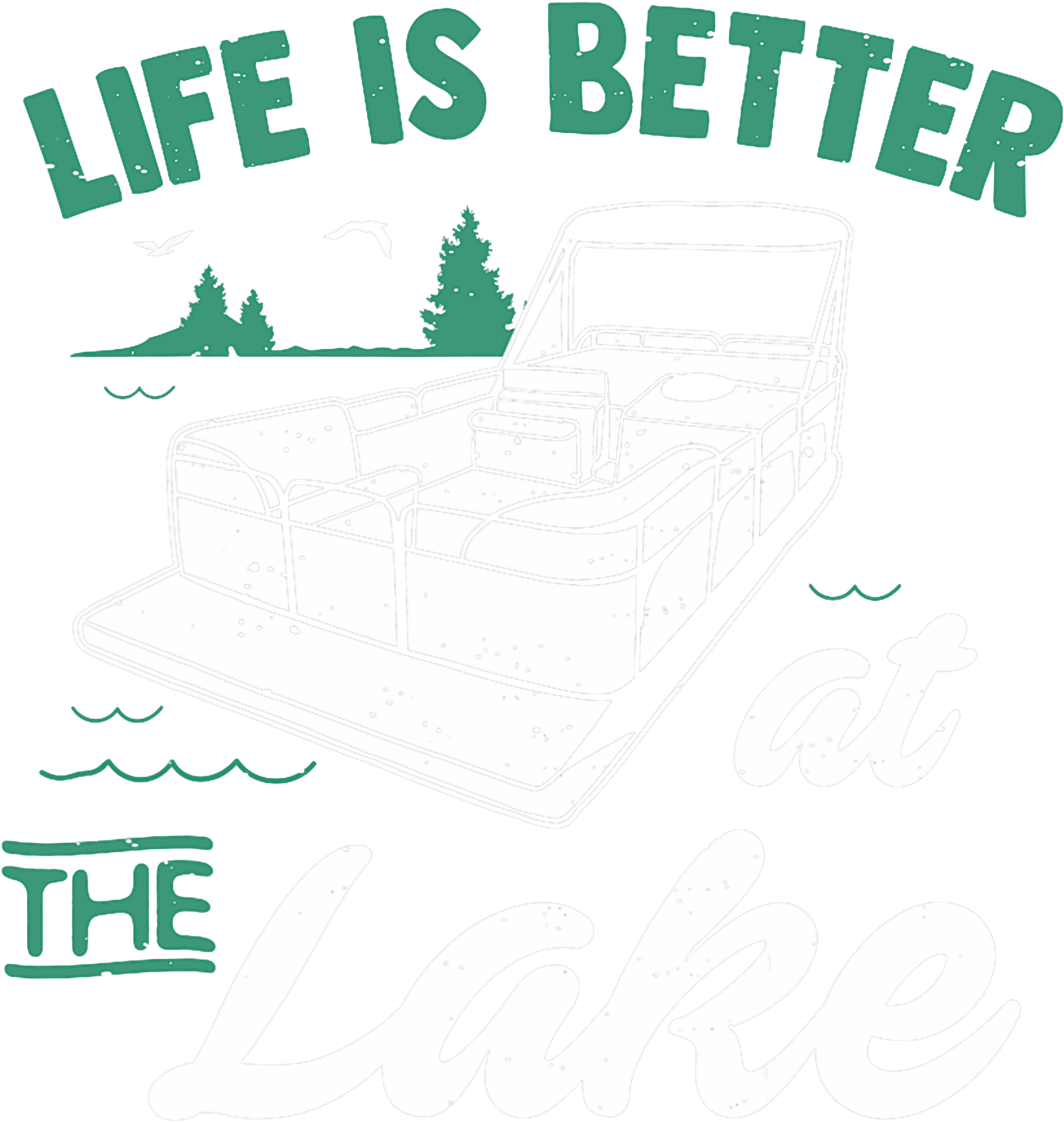 Life Is Better At The Lake DTF Transfer