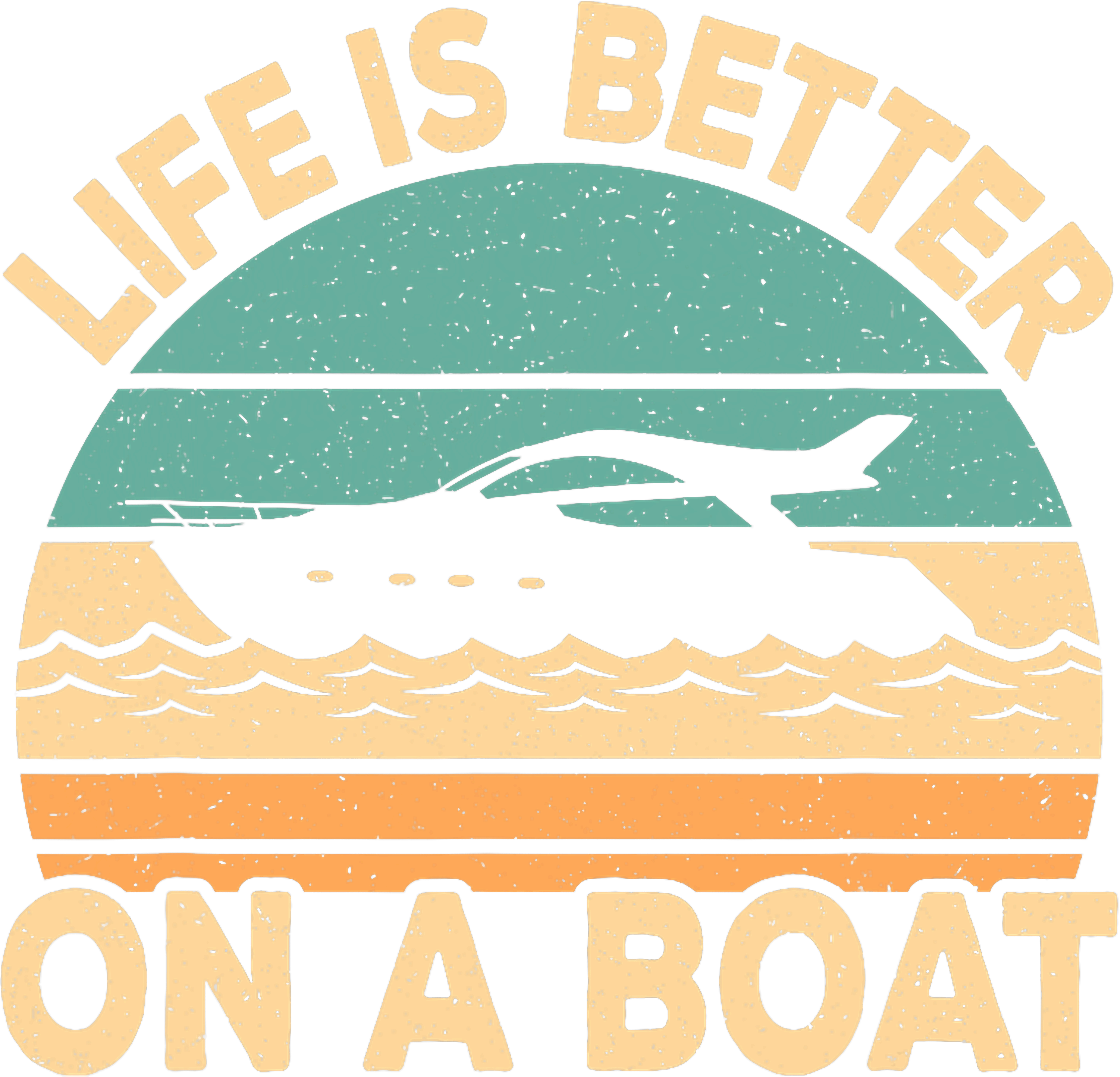 Better Life On A Boat Sunset DTF Transfer